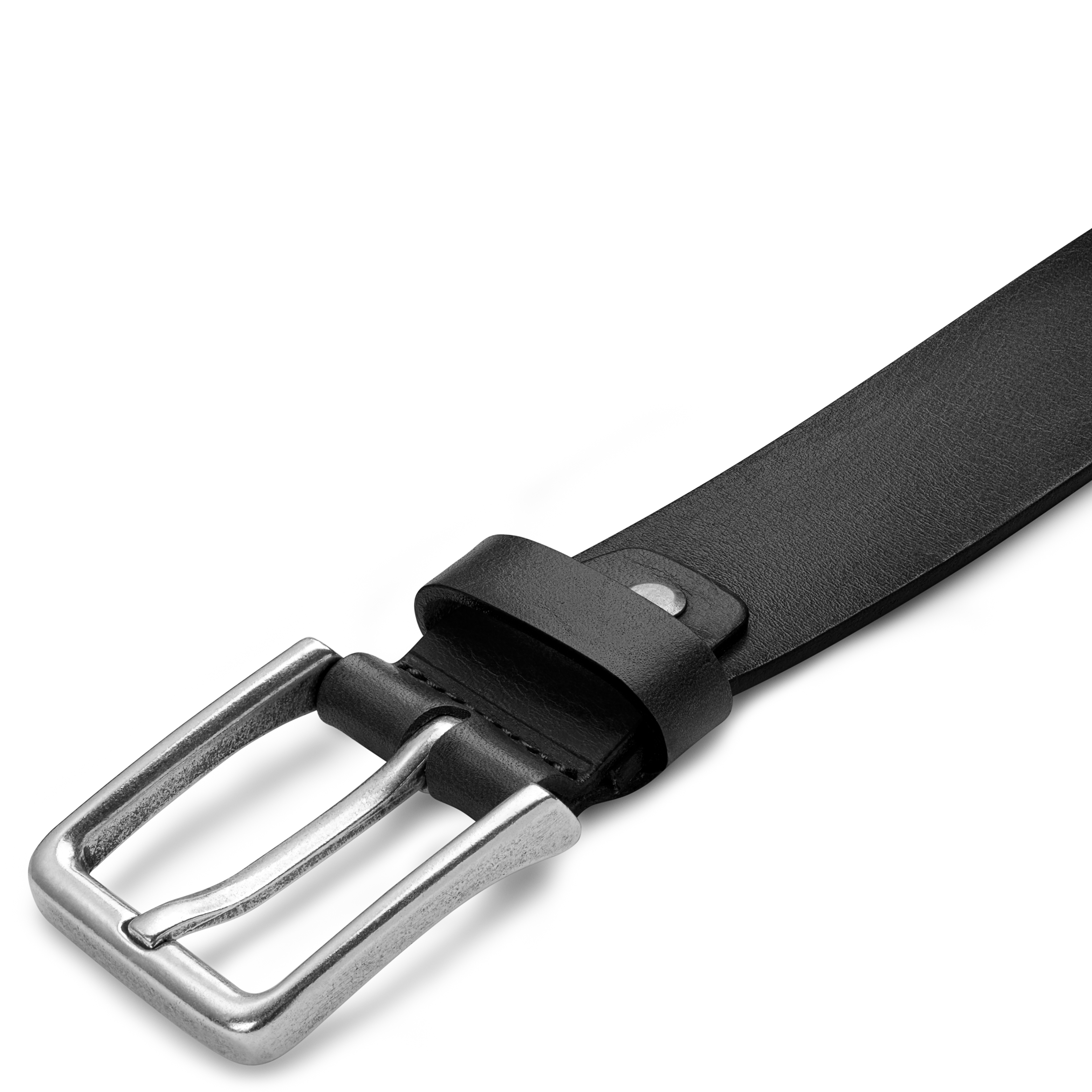 Vincio | Schwarzer Vollnarbenledergürtel - 3