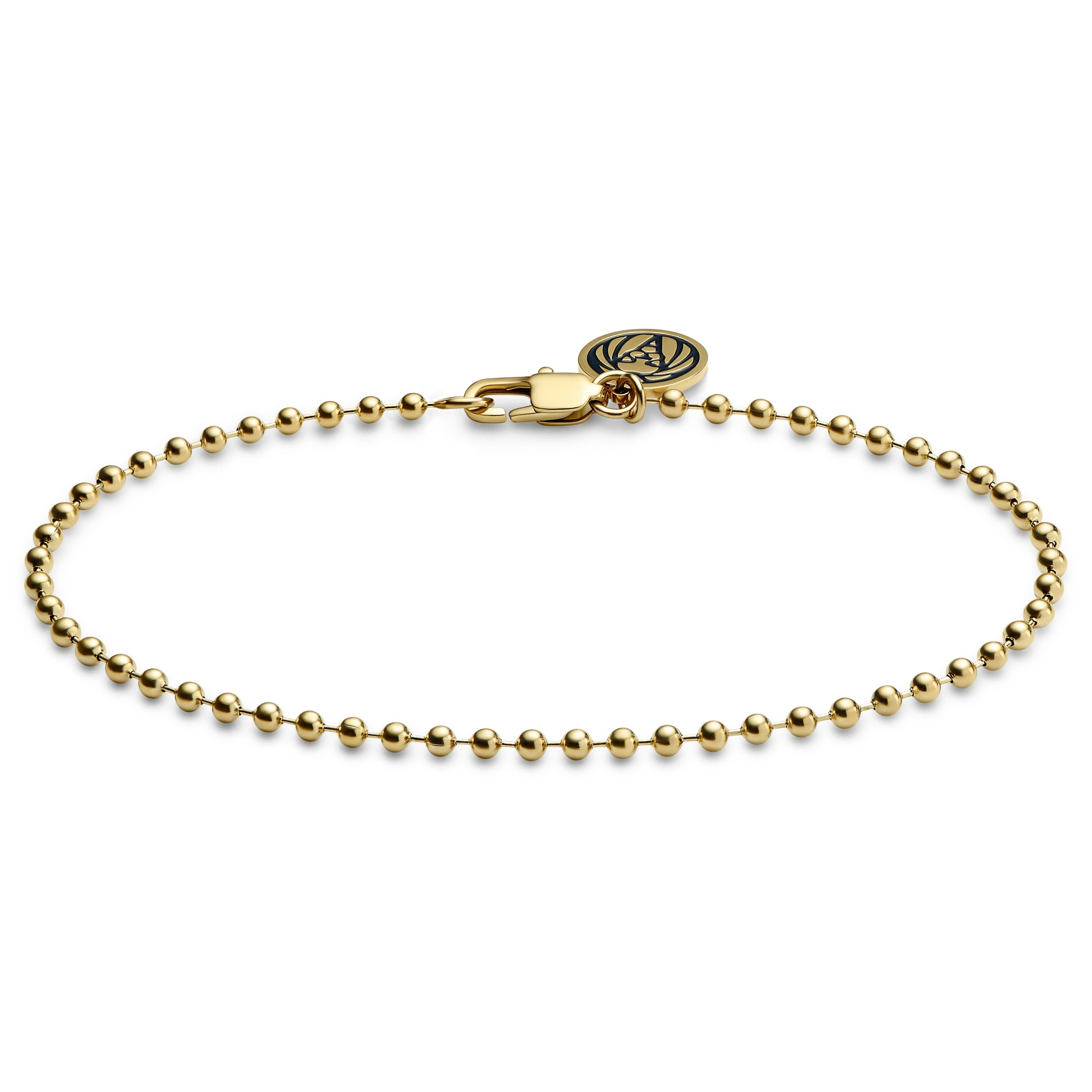 Essentials | Pulsera de cadena de bolas dorada de 2,5 mm Essentials | Pulsera de cadena de bolas dorada de 2,5 mm
