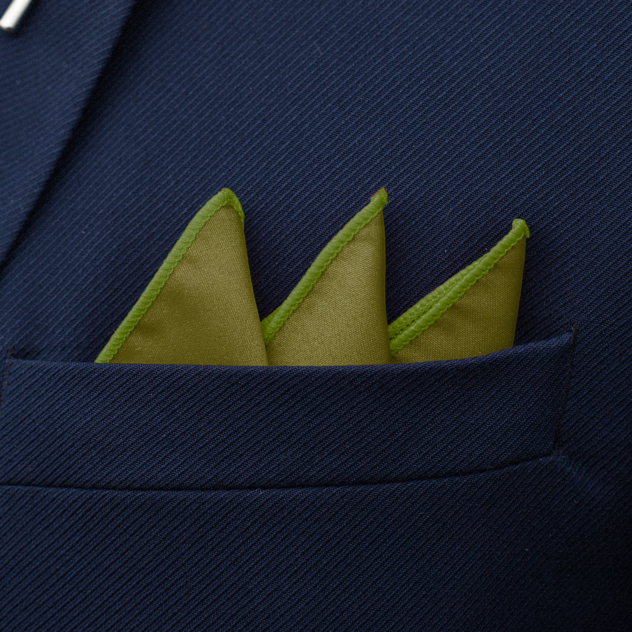 Fazzoletto da taschino basic verde foglia  - 4