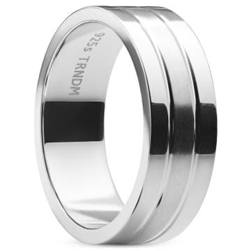 Classic Grooved Polished Stainless Steel Ring Classic Grooved Polished Stainless Steel Ring
