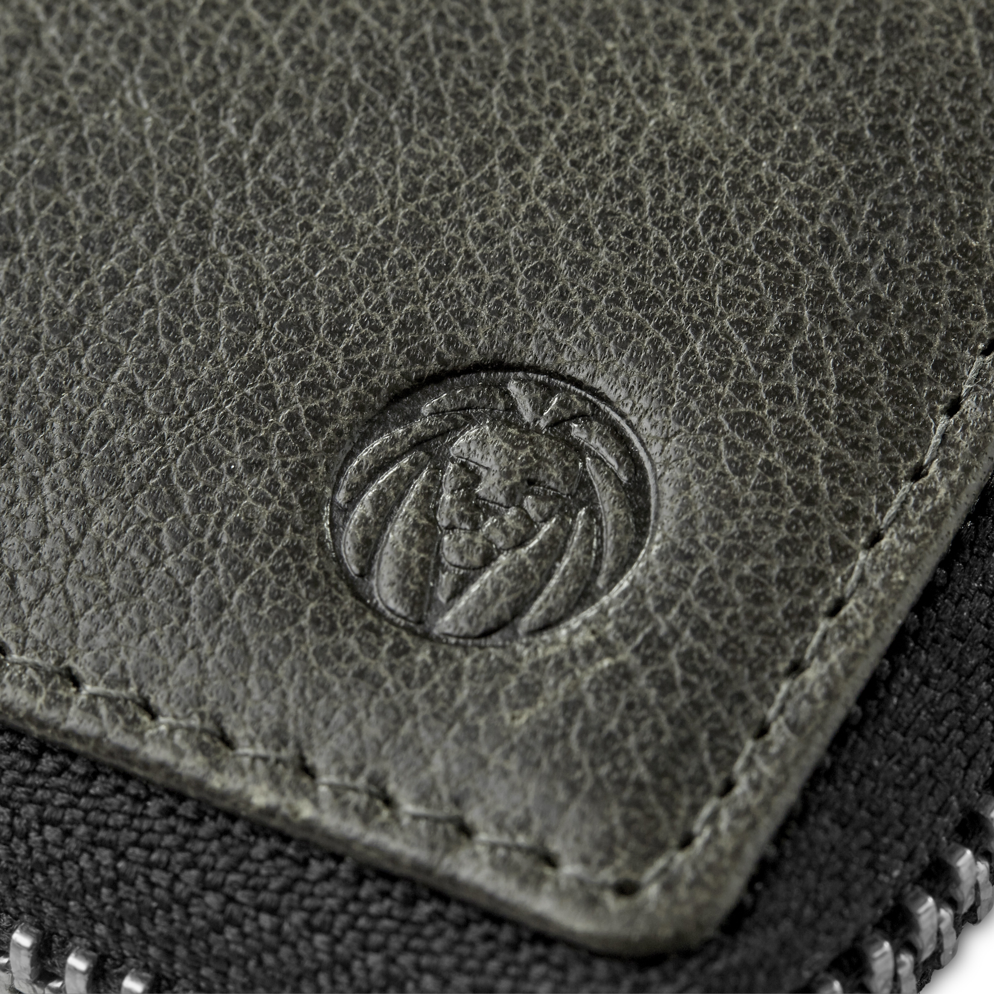 Licio Zip-Lined Brown-Grey RFID Leather Wallet - 9