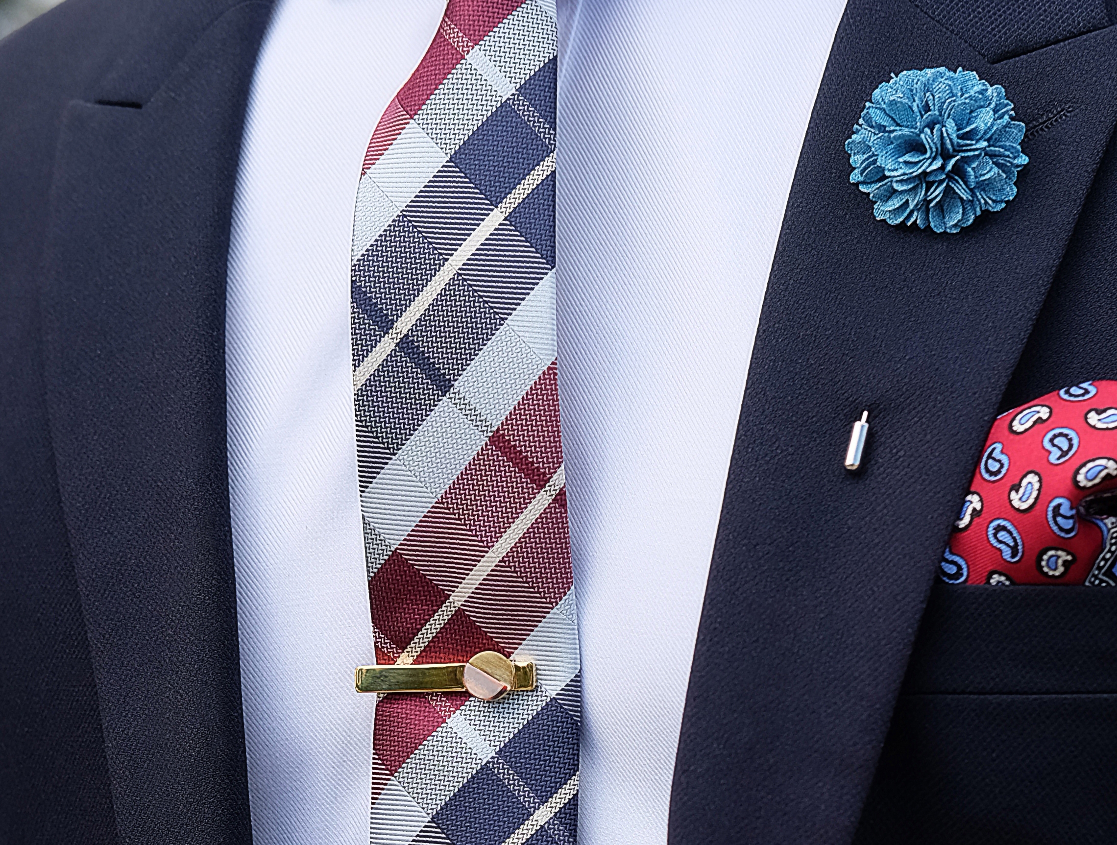 Fashion Necktie Clips Tie Bar Clips Tie Pins Set for Men Pack of 3