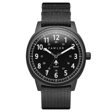 Scout | Dark Grey Aluminium Military Watch With Black Dial & Black Nato Strap