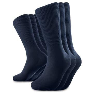 TrueFeel | Lot de 3 paires de chaussettes de tennis en coton bleu marine TrueFeel | Lot de 3 paires de chaussettes de tennis en coton bleu marine