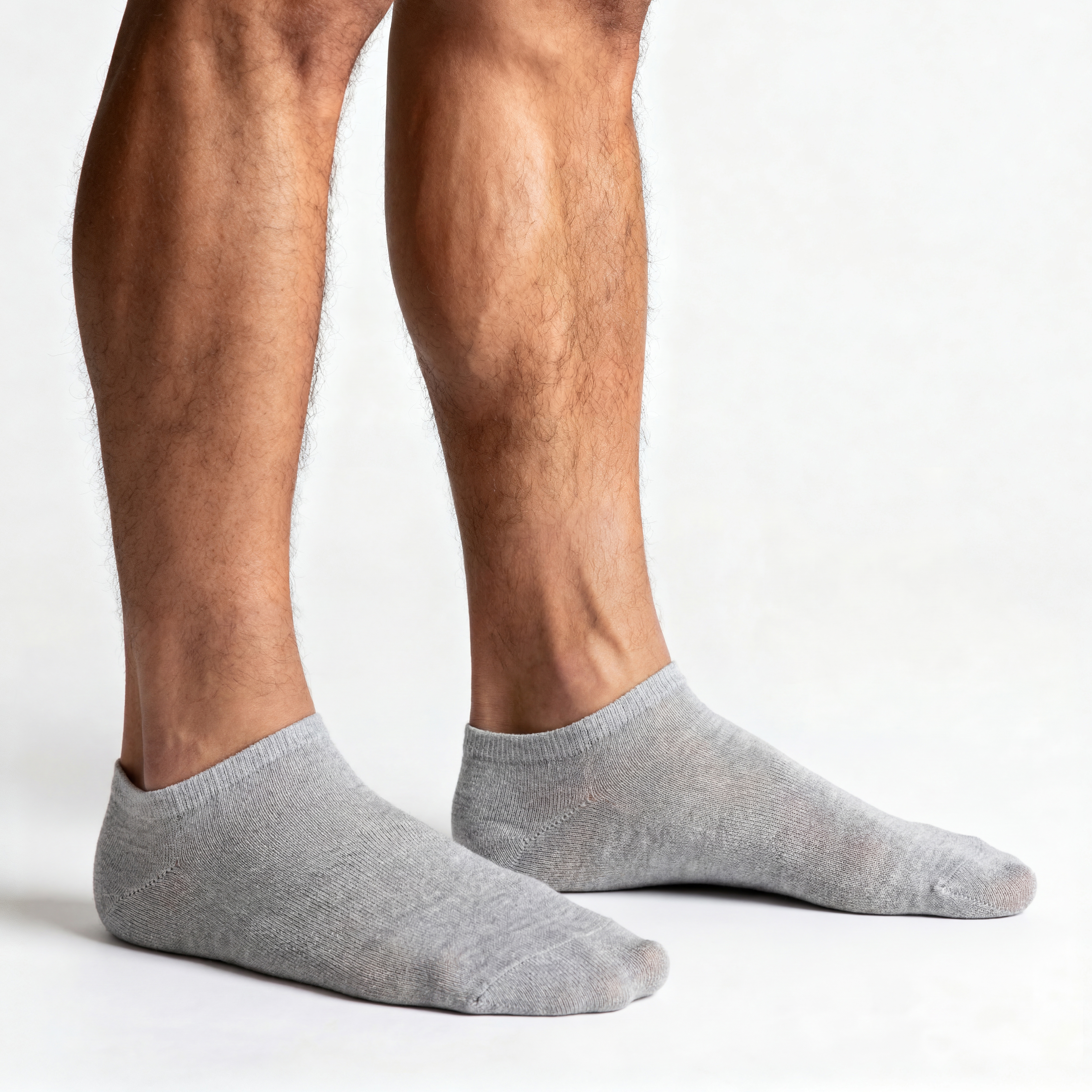 TrueFeel | Pack de 3 Calcetines tobilleros de algodón gris claro - 3