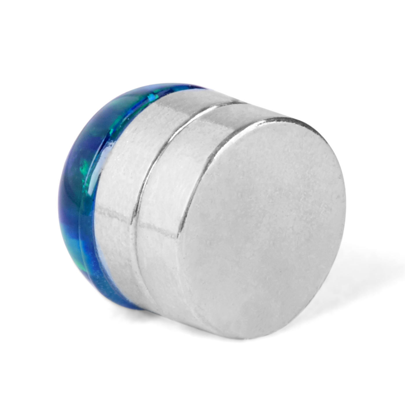 Pendiente magnético de planeta azul de 5mm - 3