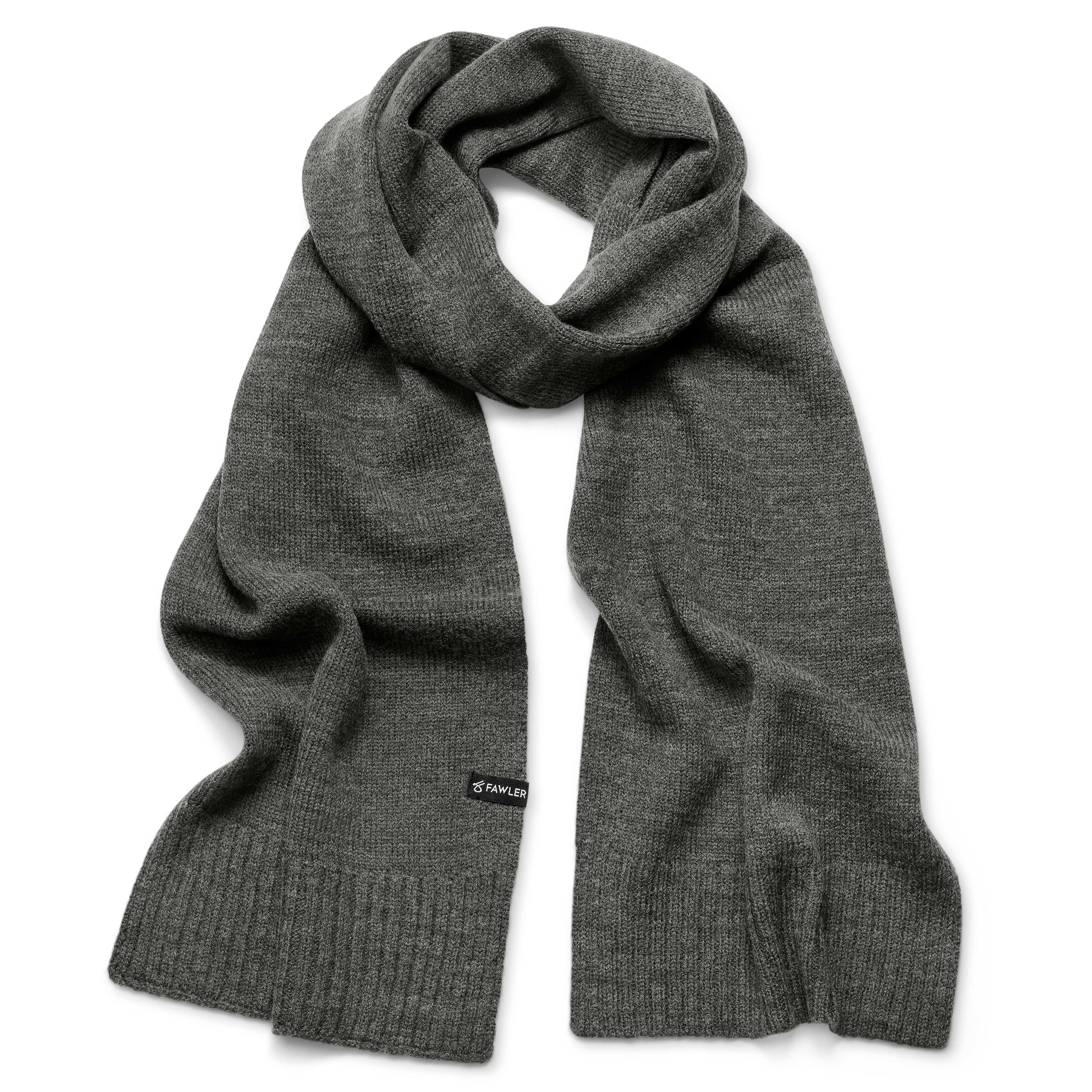 Kaleb | Dark Grey Merino Kane Scarf