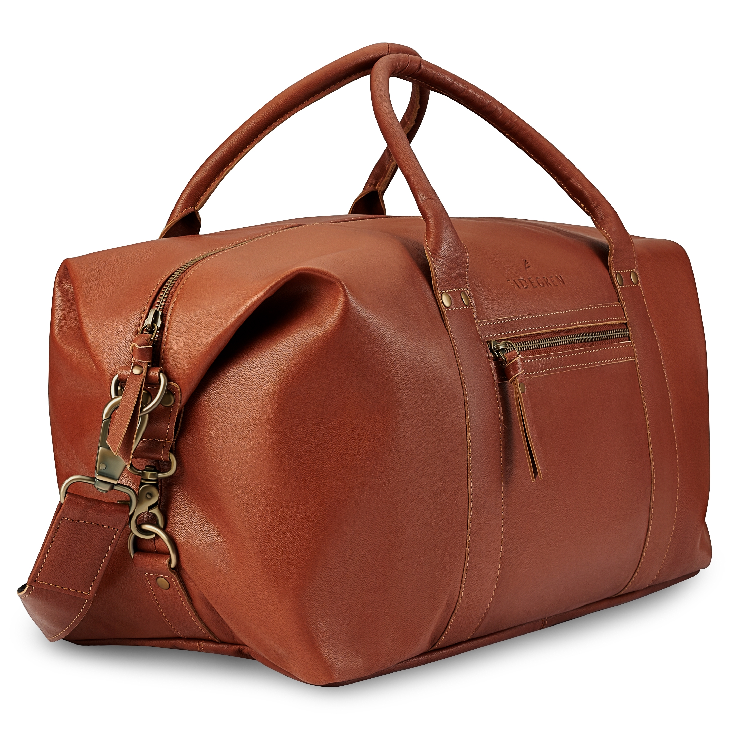 Fidei | Mokkakleurige Volnerf Geitenleren Weekendtas - 2