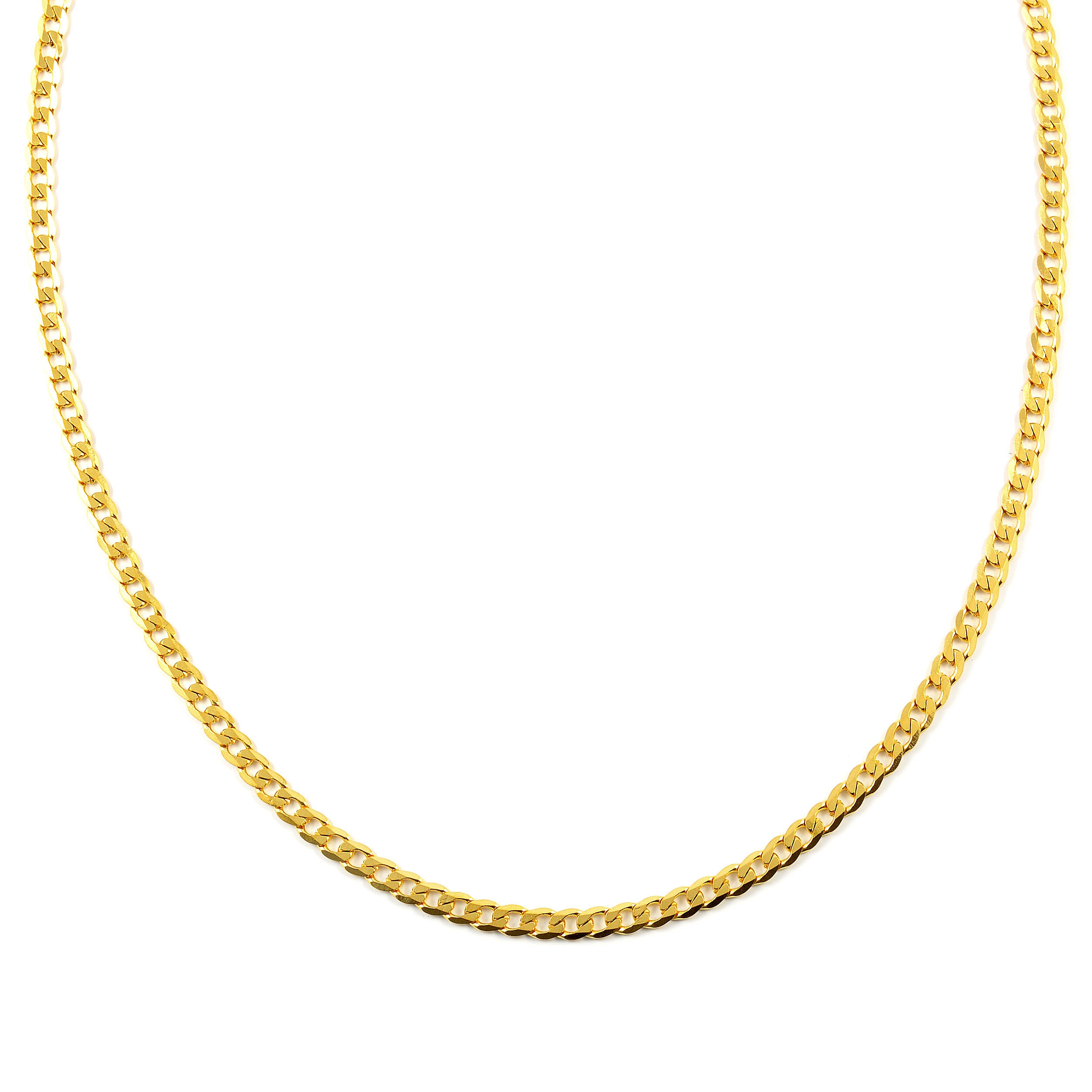 4 mm goldene Stahlhalskette - 1