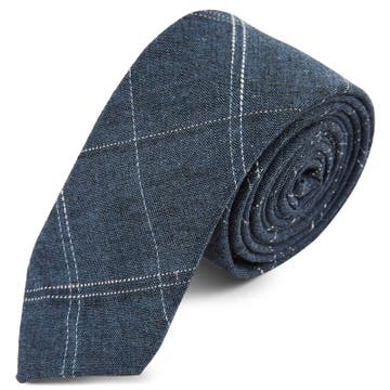 Cravate au look denim bleu