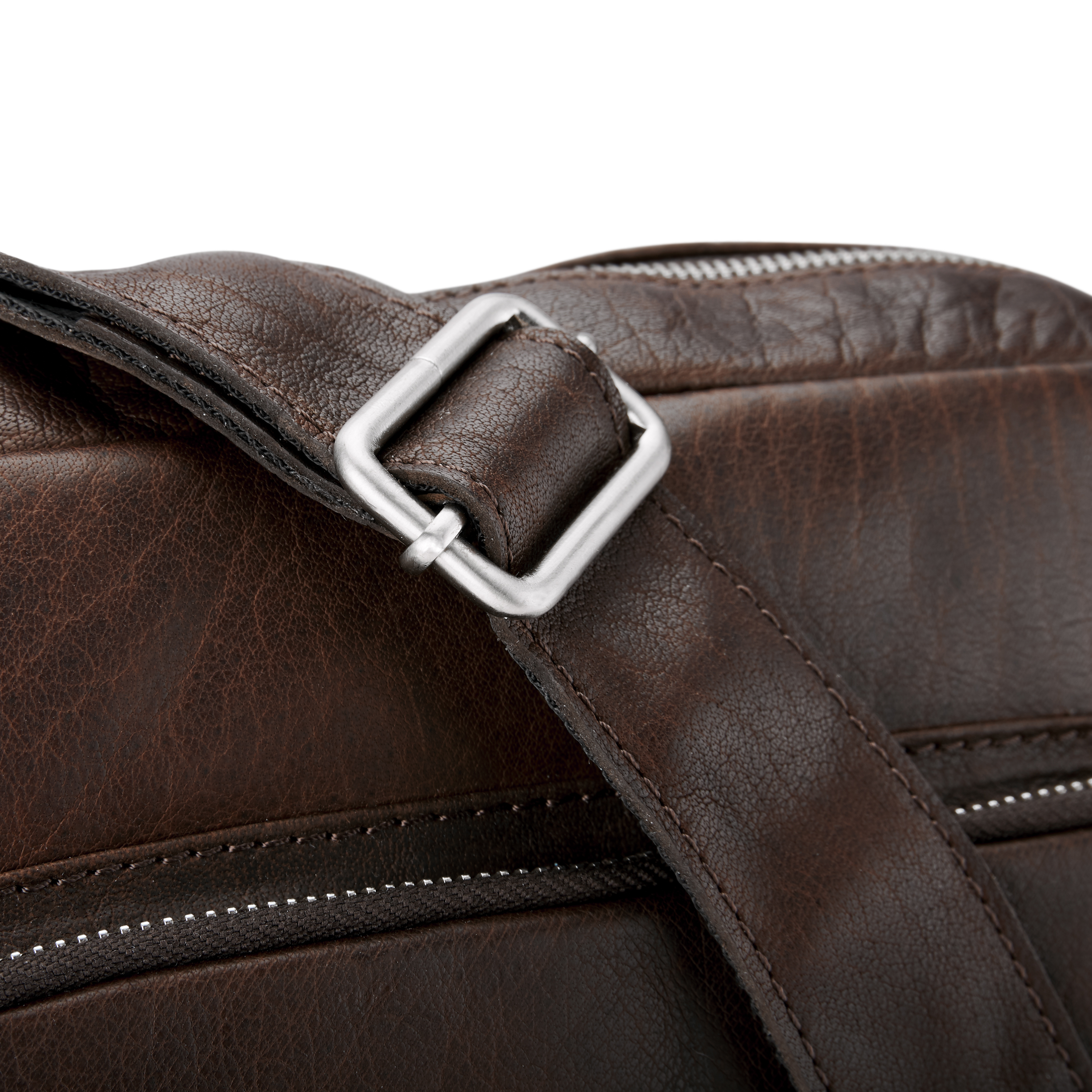 Bolso urbano clásico de cuero marrón Montreal - 11