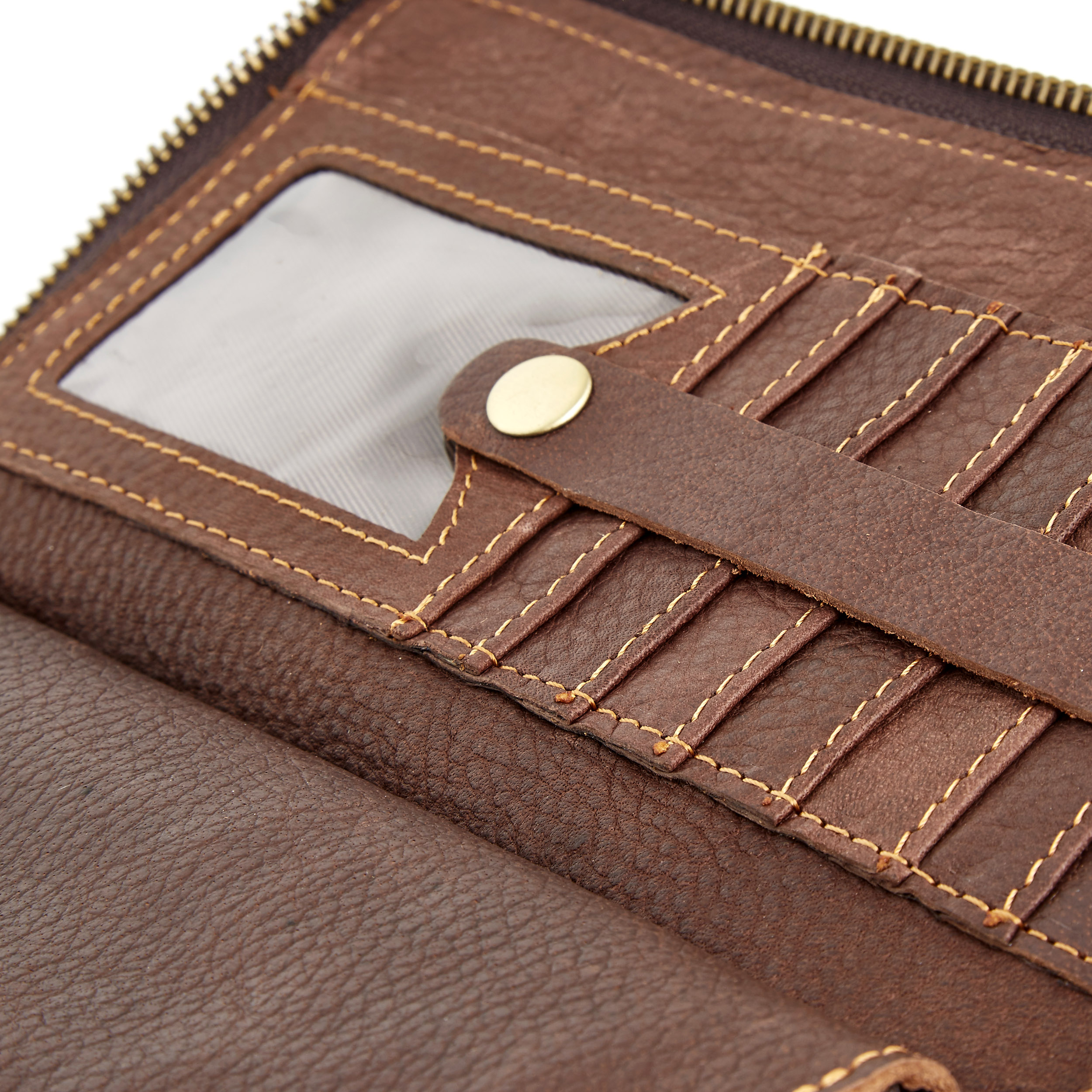Extra Stor Brun Plånbok - 4
