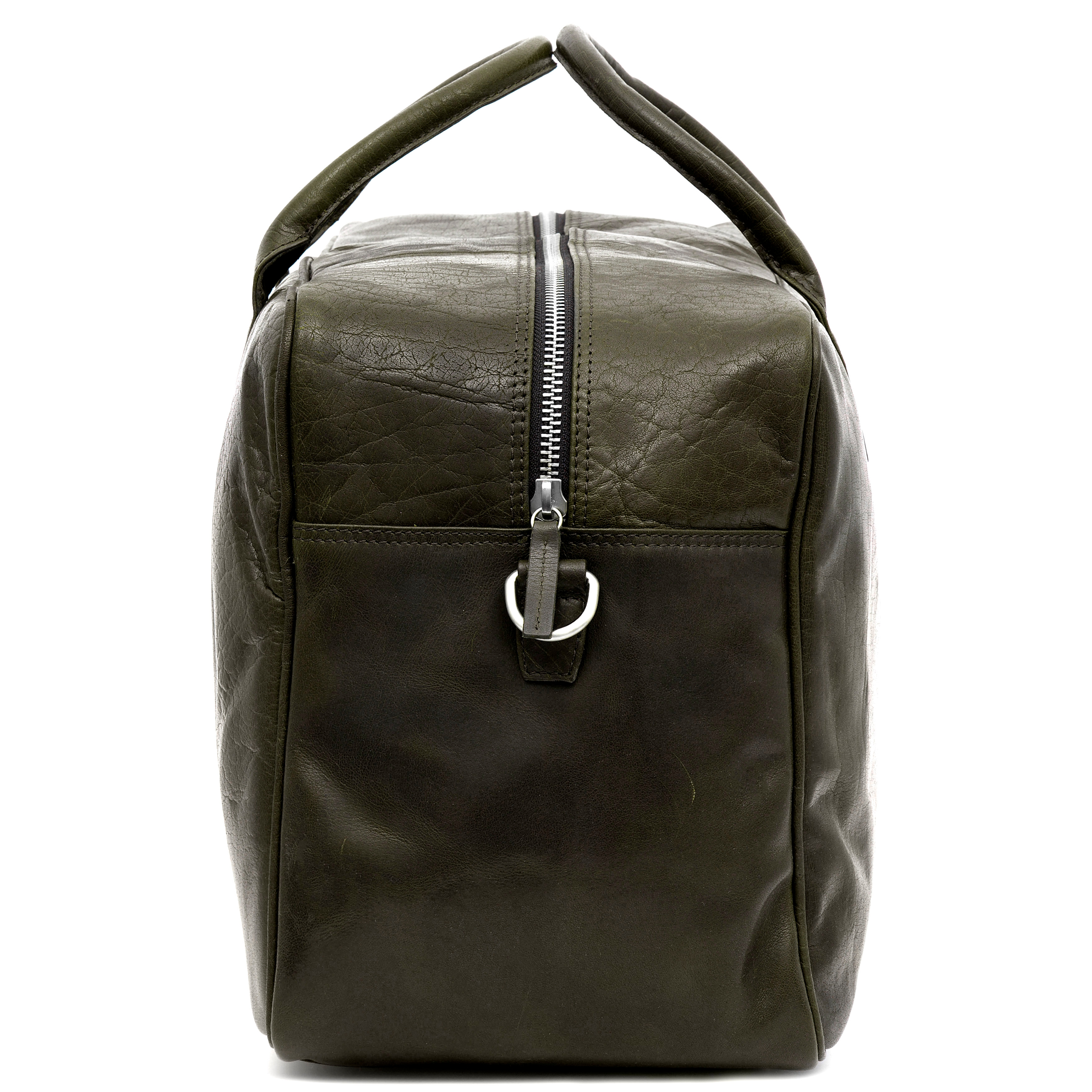 Montreal Olive Leather Duffel Bag - 4