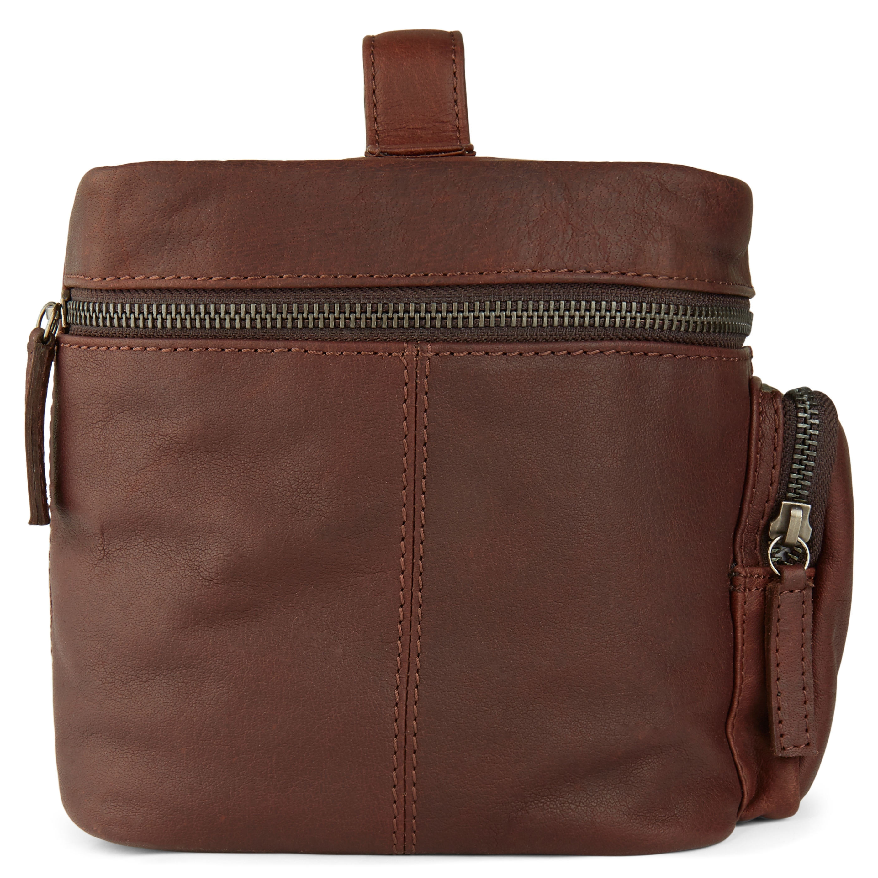 Beauty case XL Oxford in pelle marrone - 4