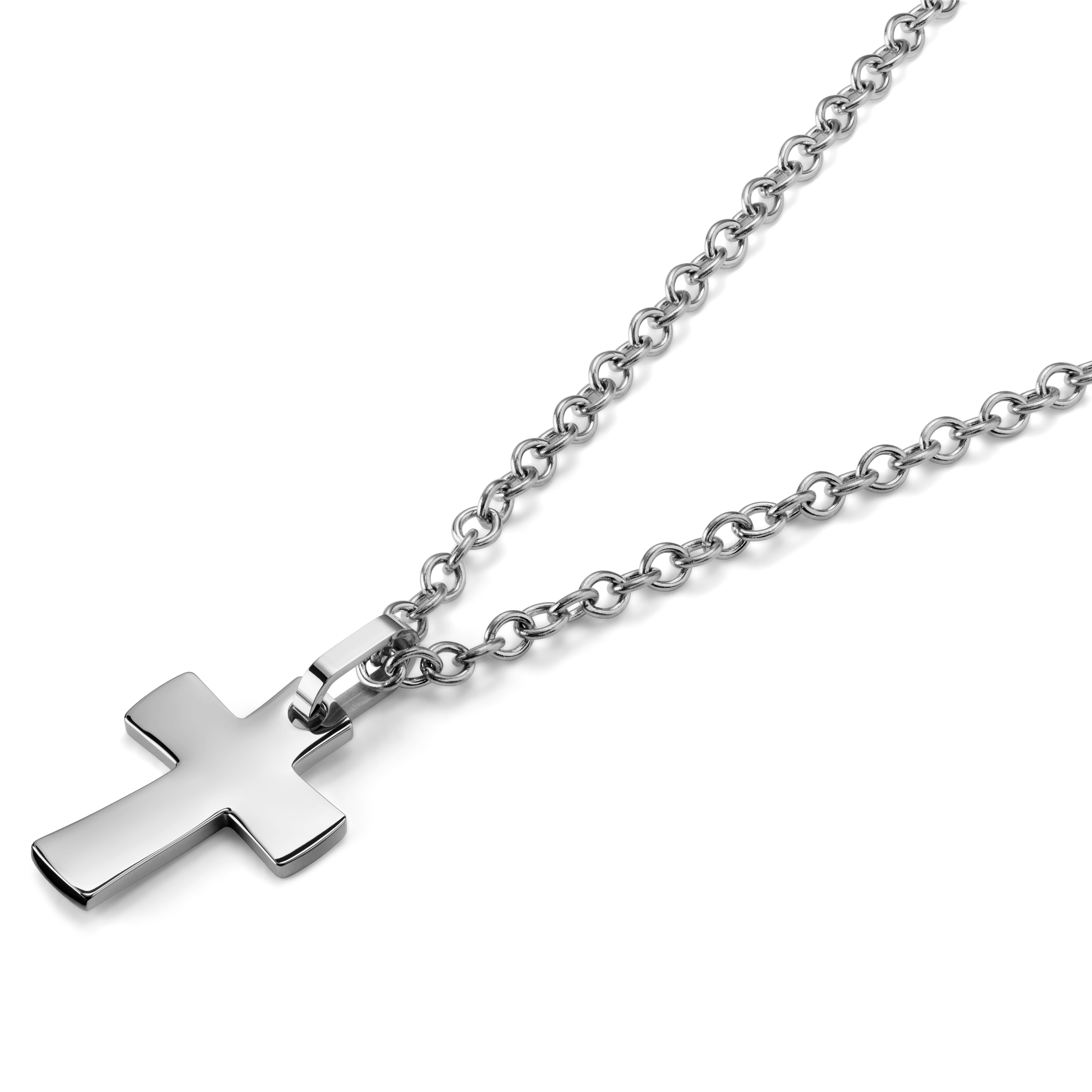 Kreuz Stahlhalskette Einzigartig & Klein - 2