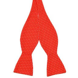 Red Dot Cotton Self-Tie Bow Tie