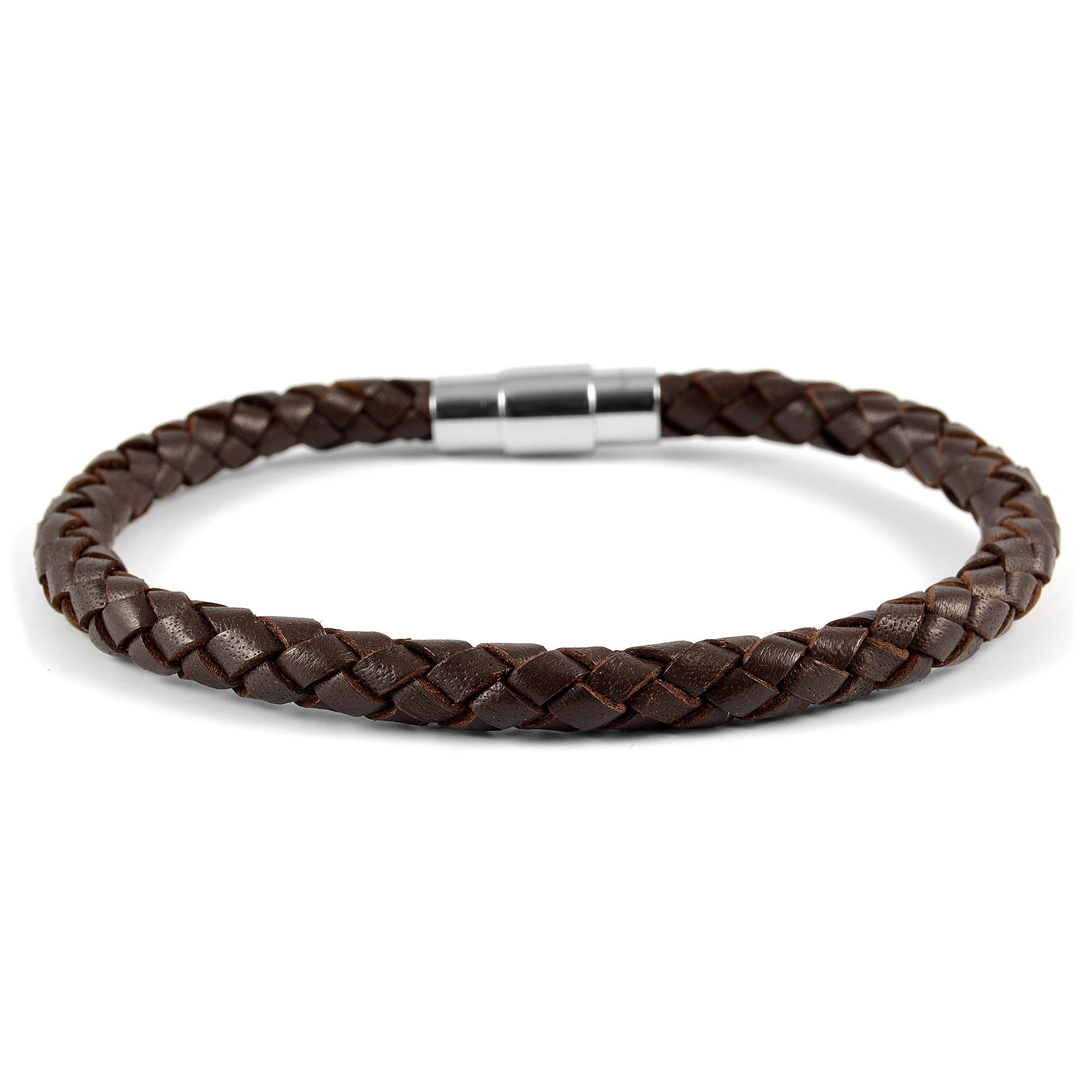 6 mm Brunt Bolo Läderarmband - 1