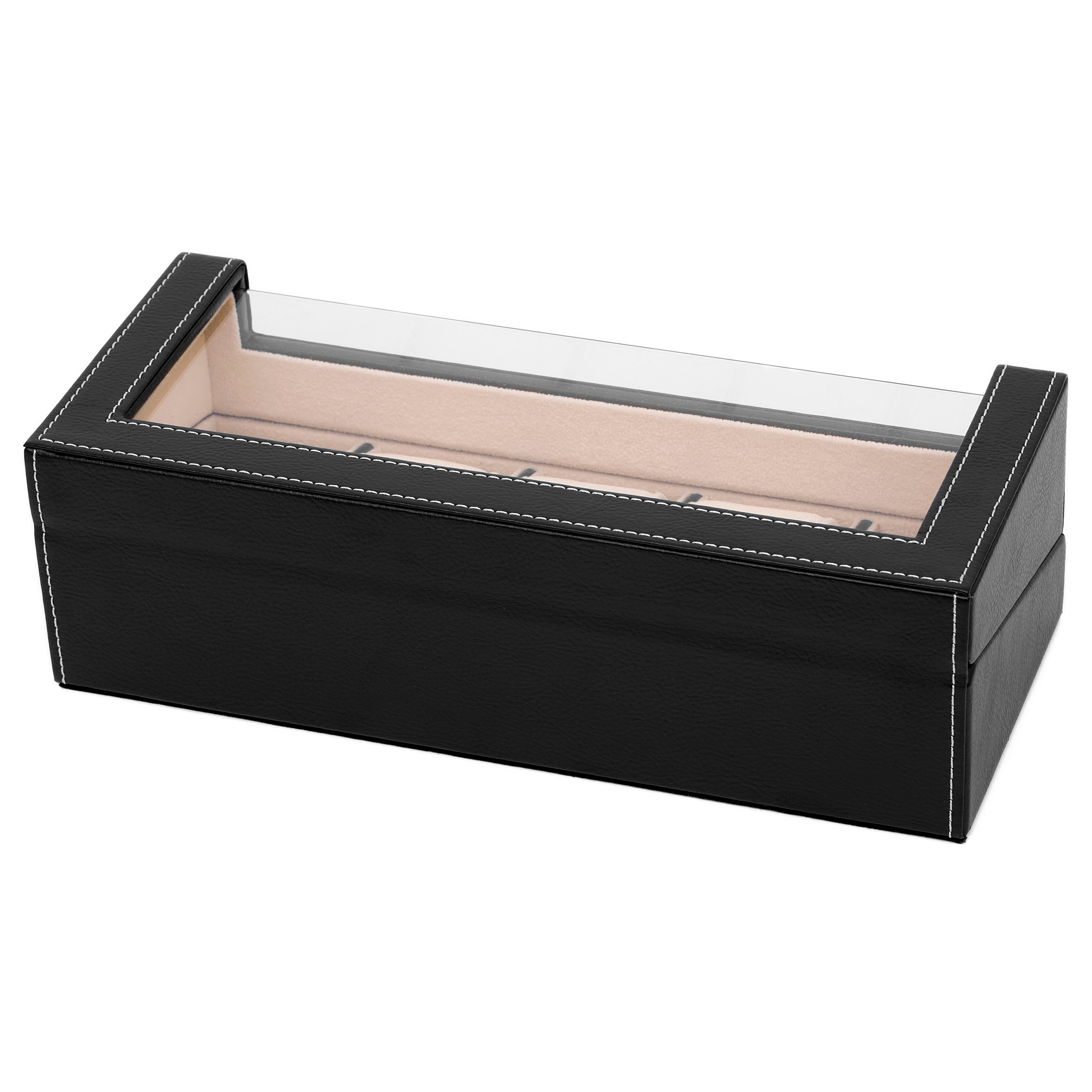 Sort Mini Urkasse i Træ - 5 Ure - 4