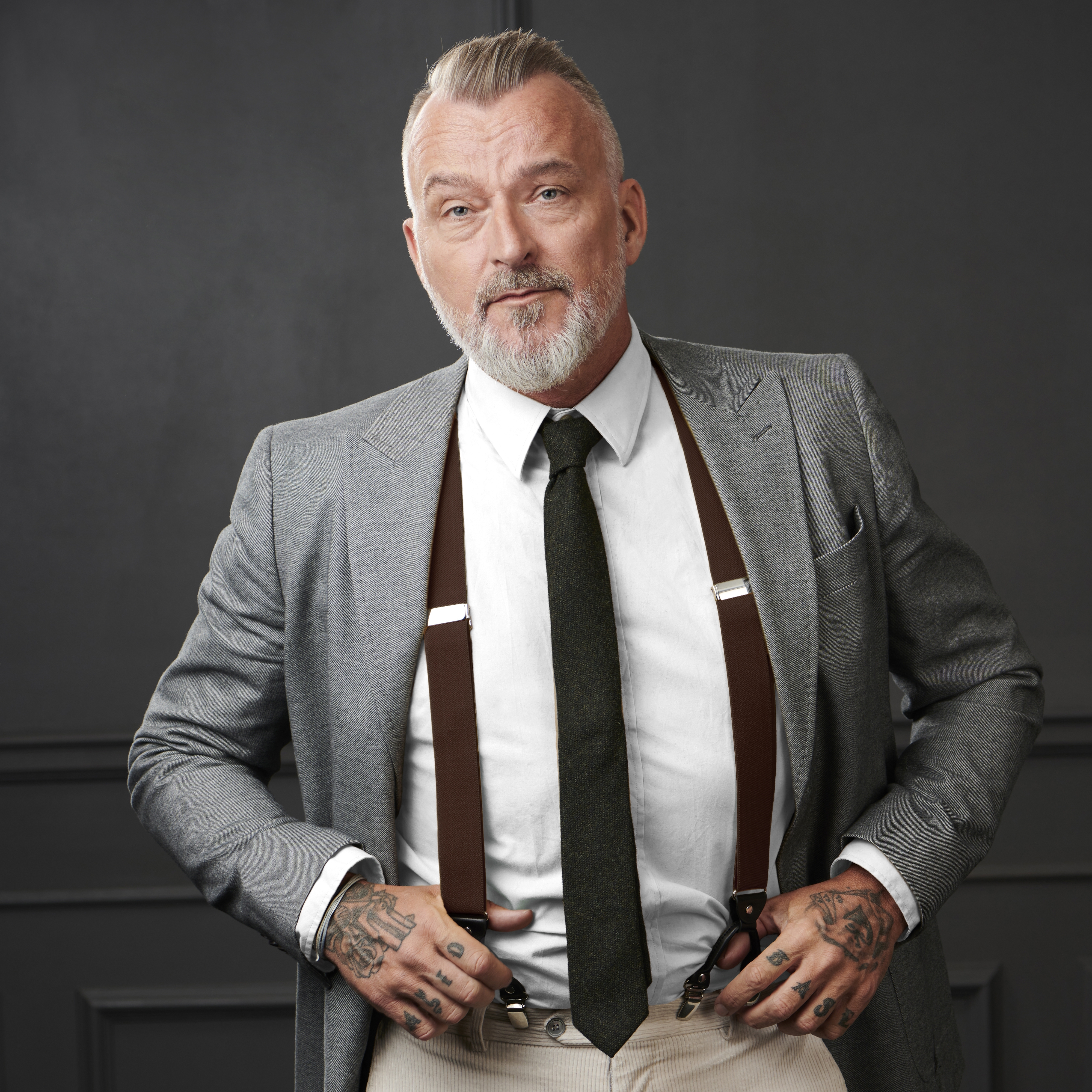 Brede Donkerbruine Clipbretels - 5