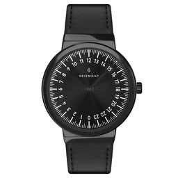 Calm  | Black 24-hour Watch With Black Dial & Black Strap