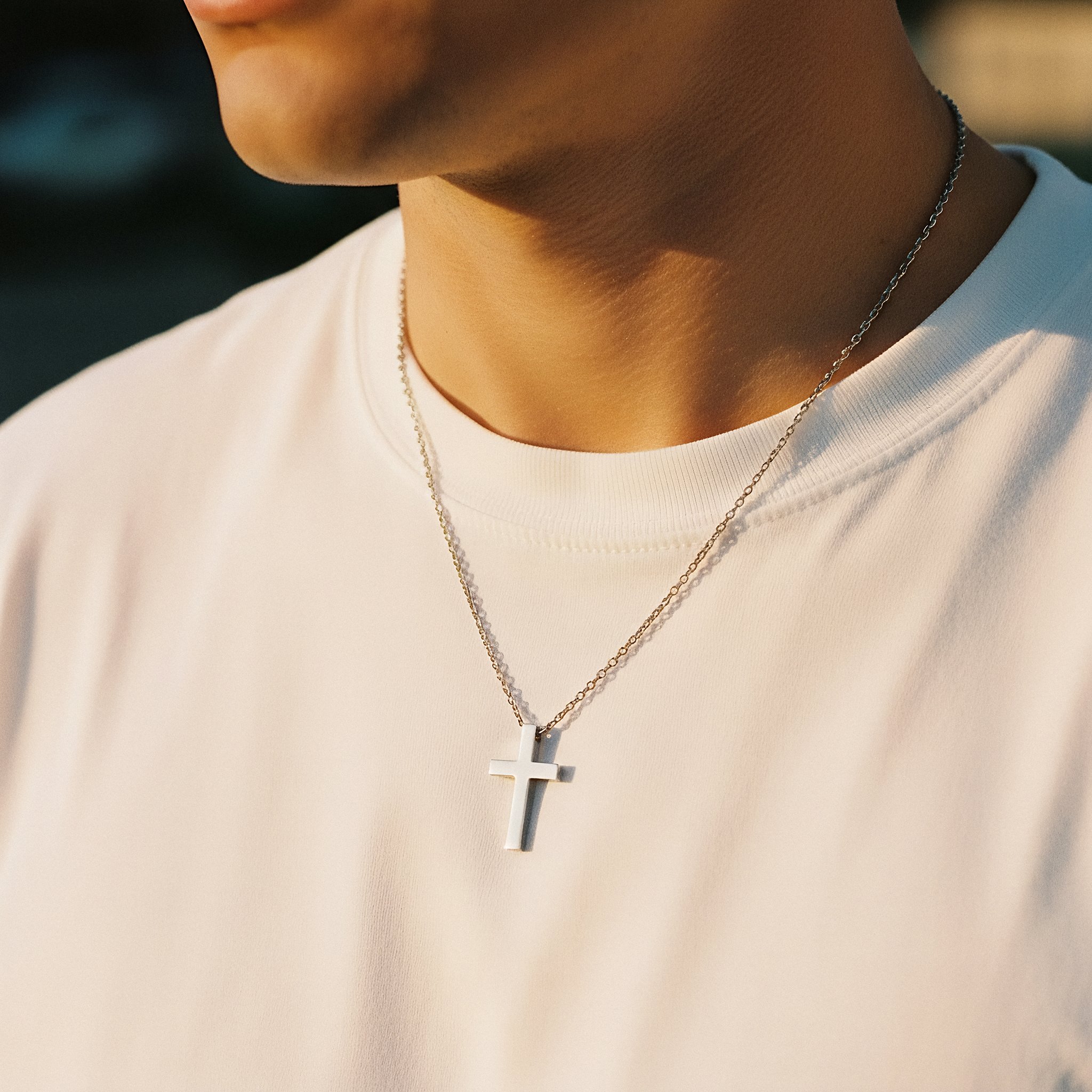 Classic Stainless Steel Cross Necklace - 2