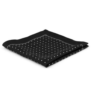 Black Polka Dots Silk Pocket Square Black Polka Dots Silk Pocket Square