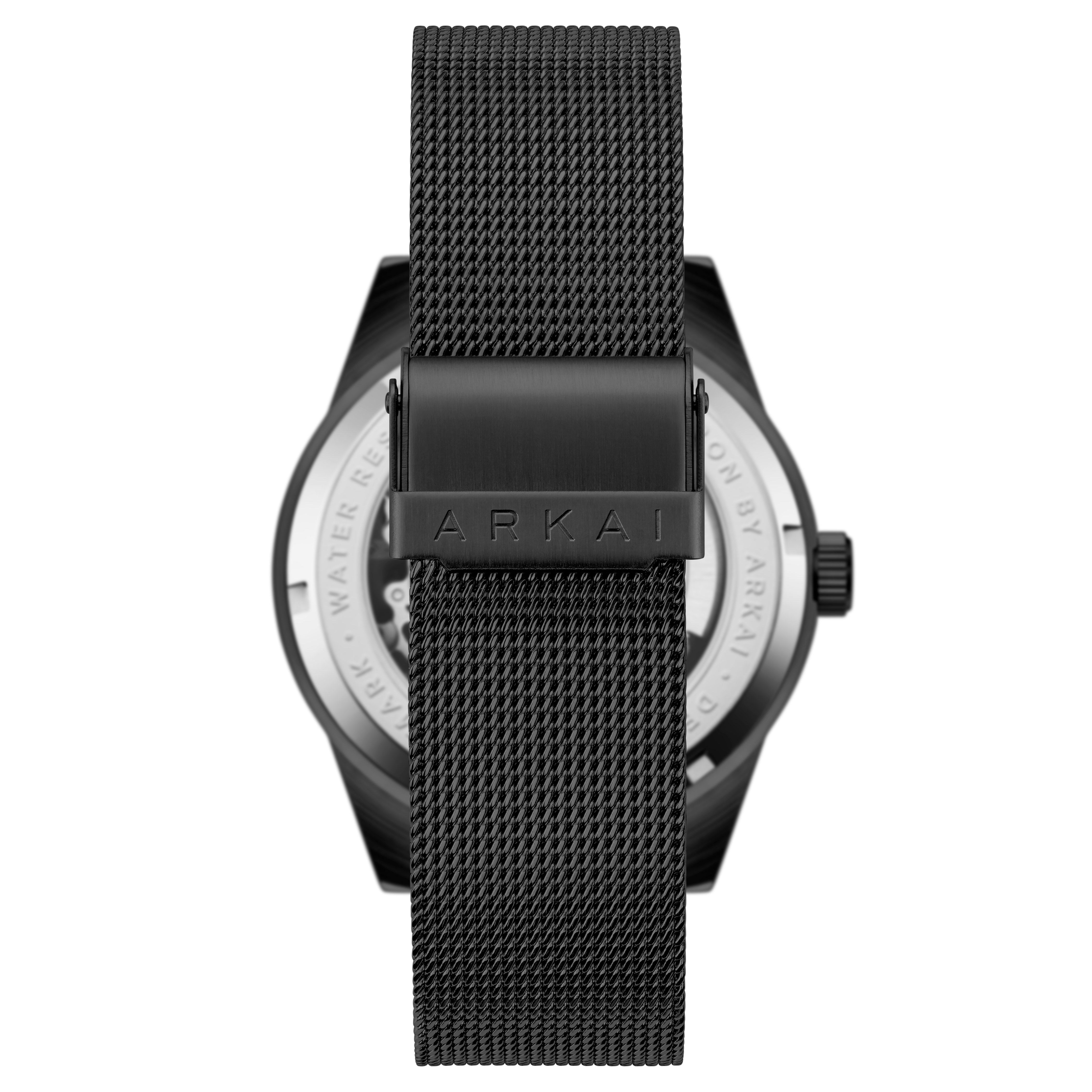 Caron | Black Stainless Steel Automatic Skeleton Watch - 5