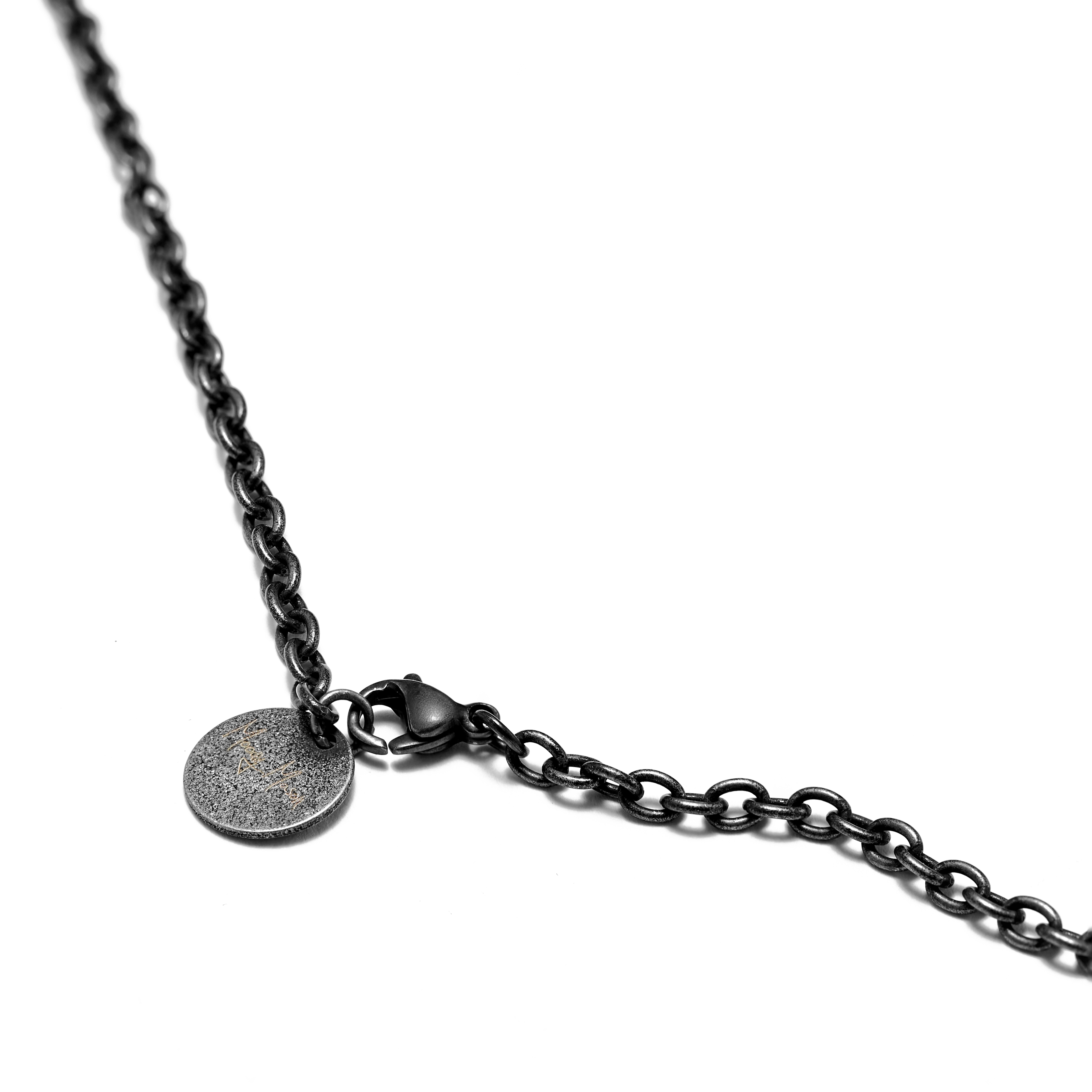 Jax Grey Stainless Steel Wolf Necklace - 4