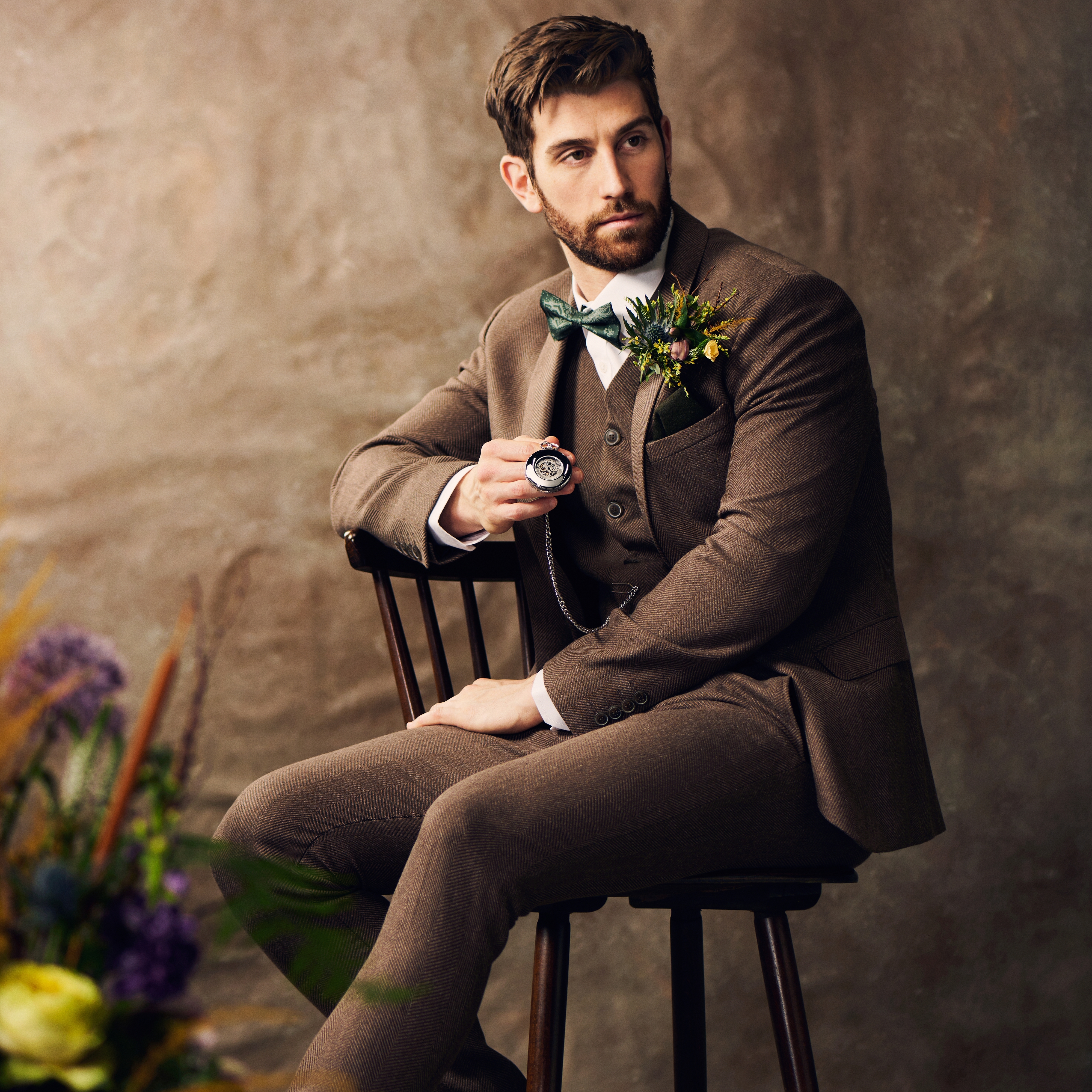 Easton | Сребрист автоматичен джобен часовник - 5