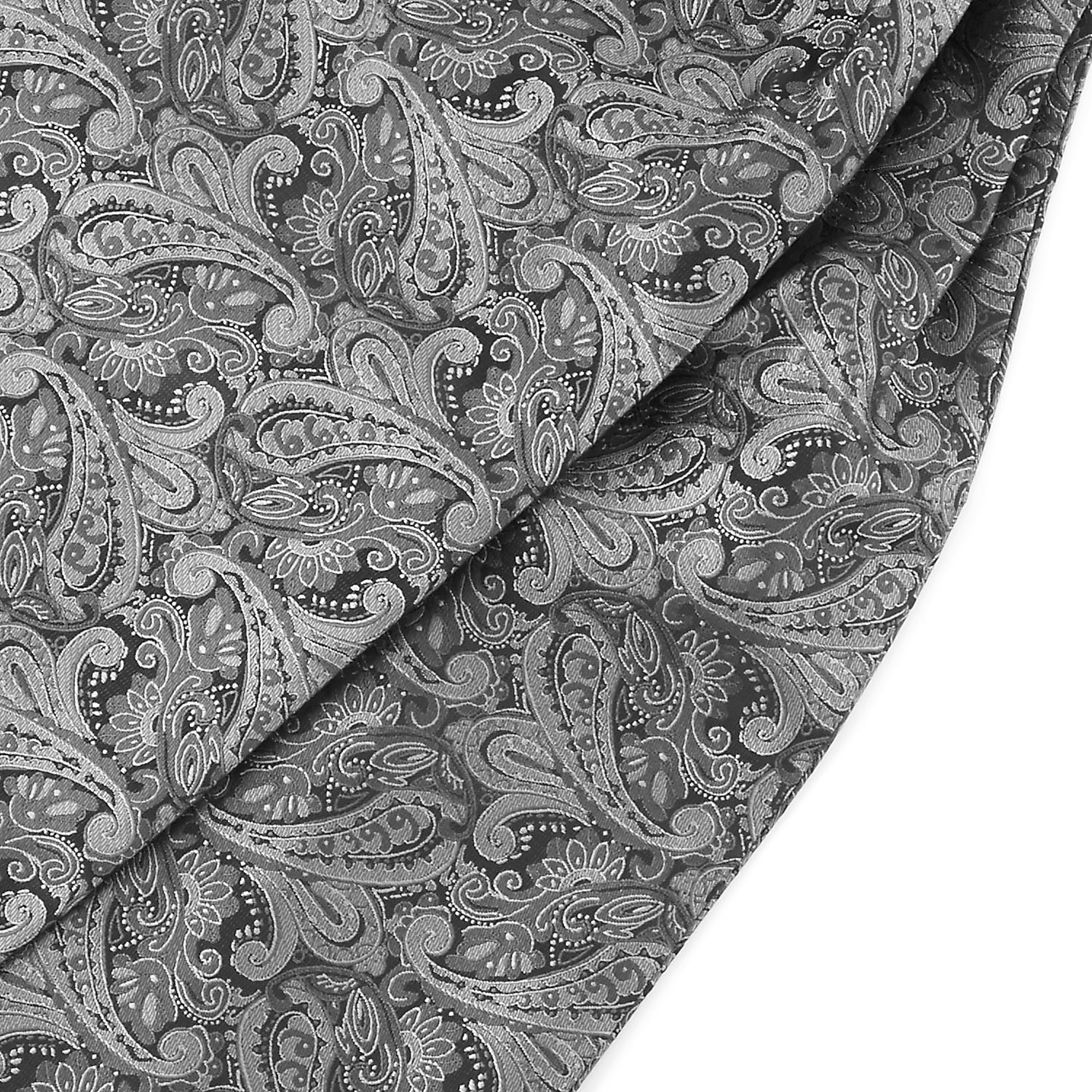 Sølvgrå Kravatt med Paisleymønster - 2
