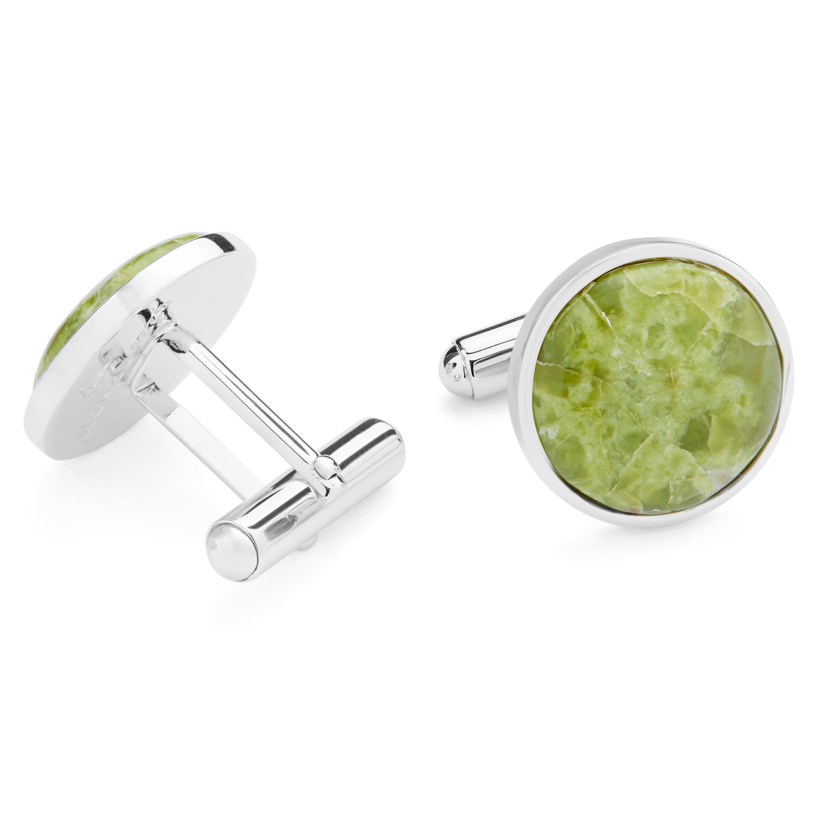 Grøn Opalit 925s Nils Manchetknapper - 3