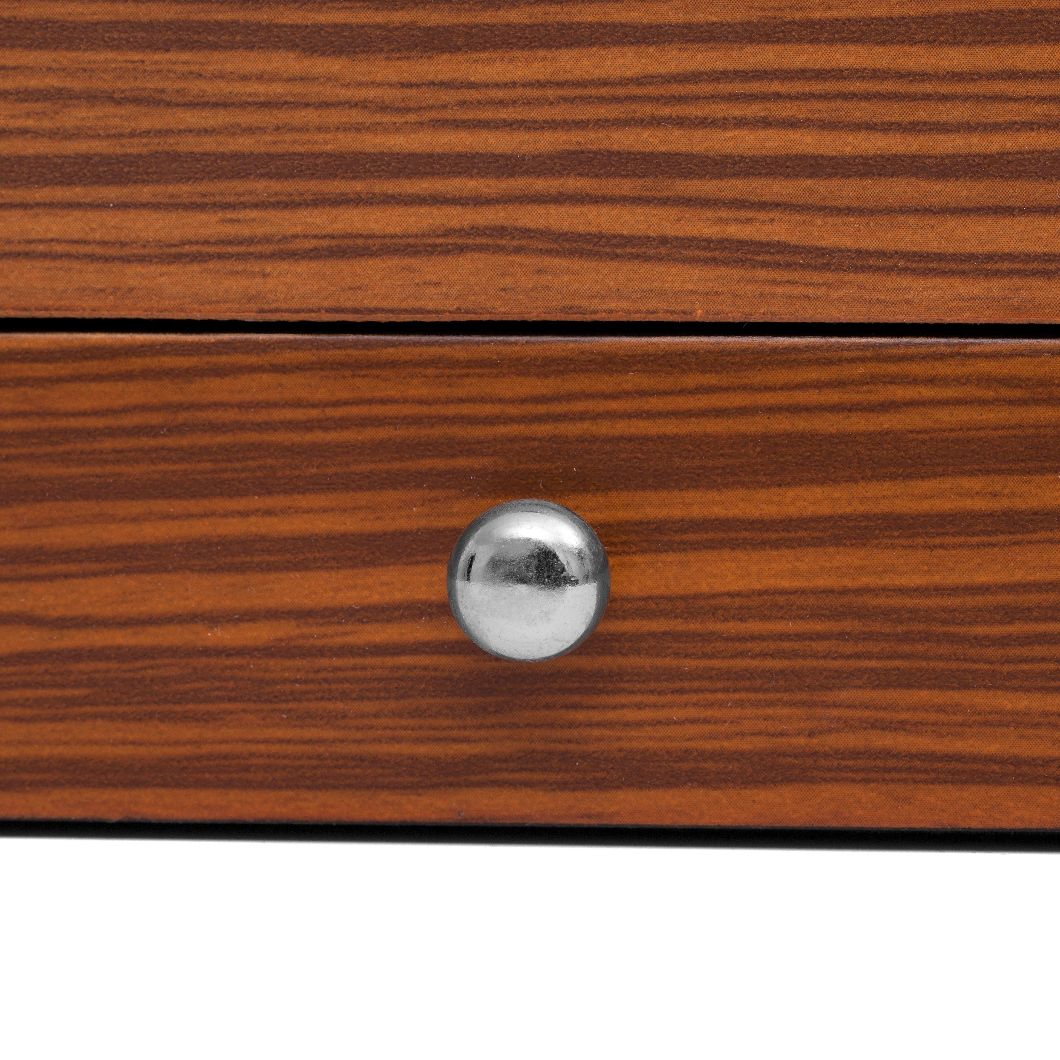 Caja de madera de zebrano para gemelos con 2 niveles - 6