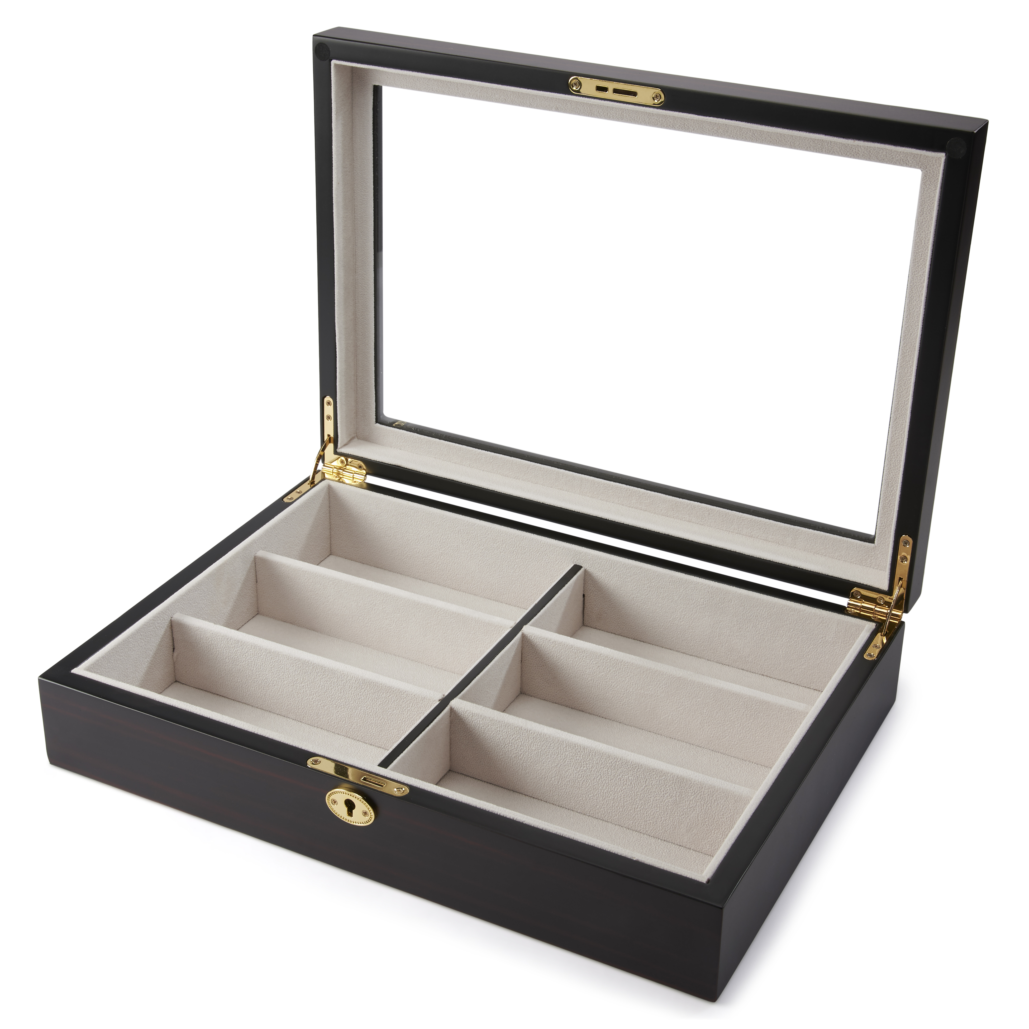 Üvegfedeles fa szemüvegtartó & ékszeres doboz - 3