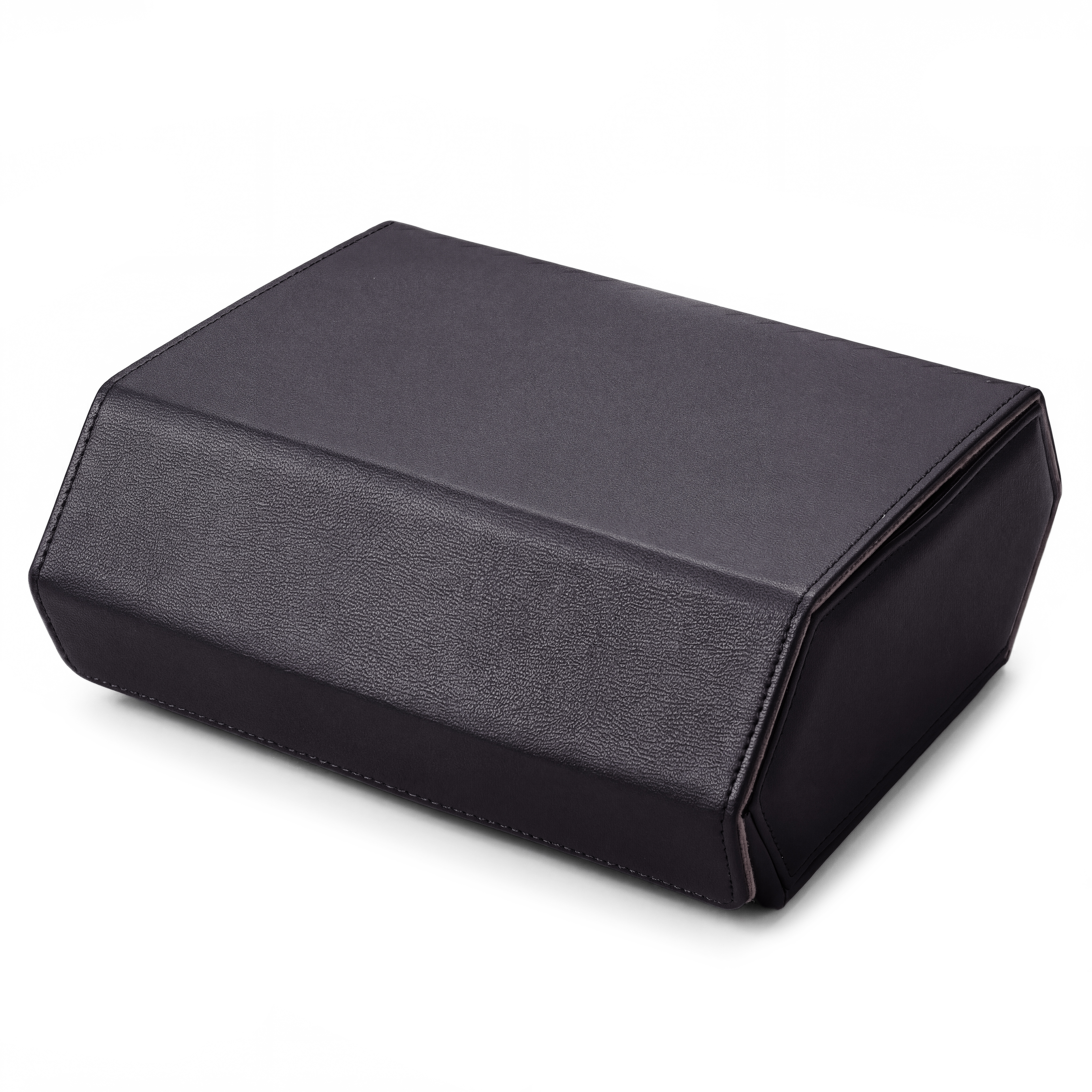 Hexa | Black & Grey Faux Leather Hexagonal Watch Box - 6 Watches