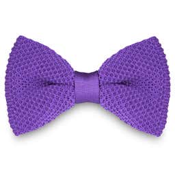 Purple Knitted Pre-Tied Bow Tie