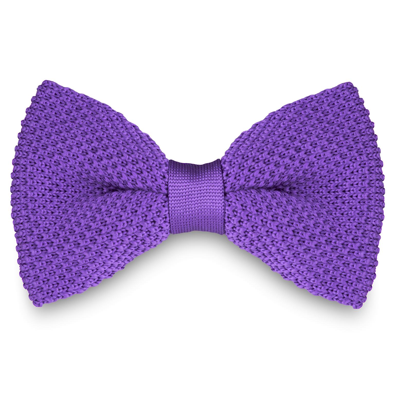 Pletený motýlik vo fialovej farbe Pletený motýlik vo fialovej farbe