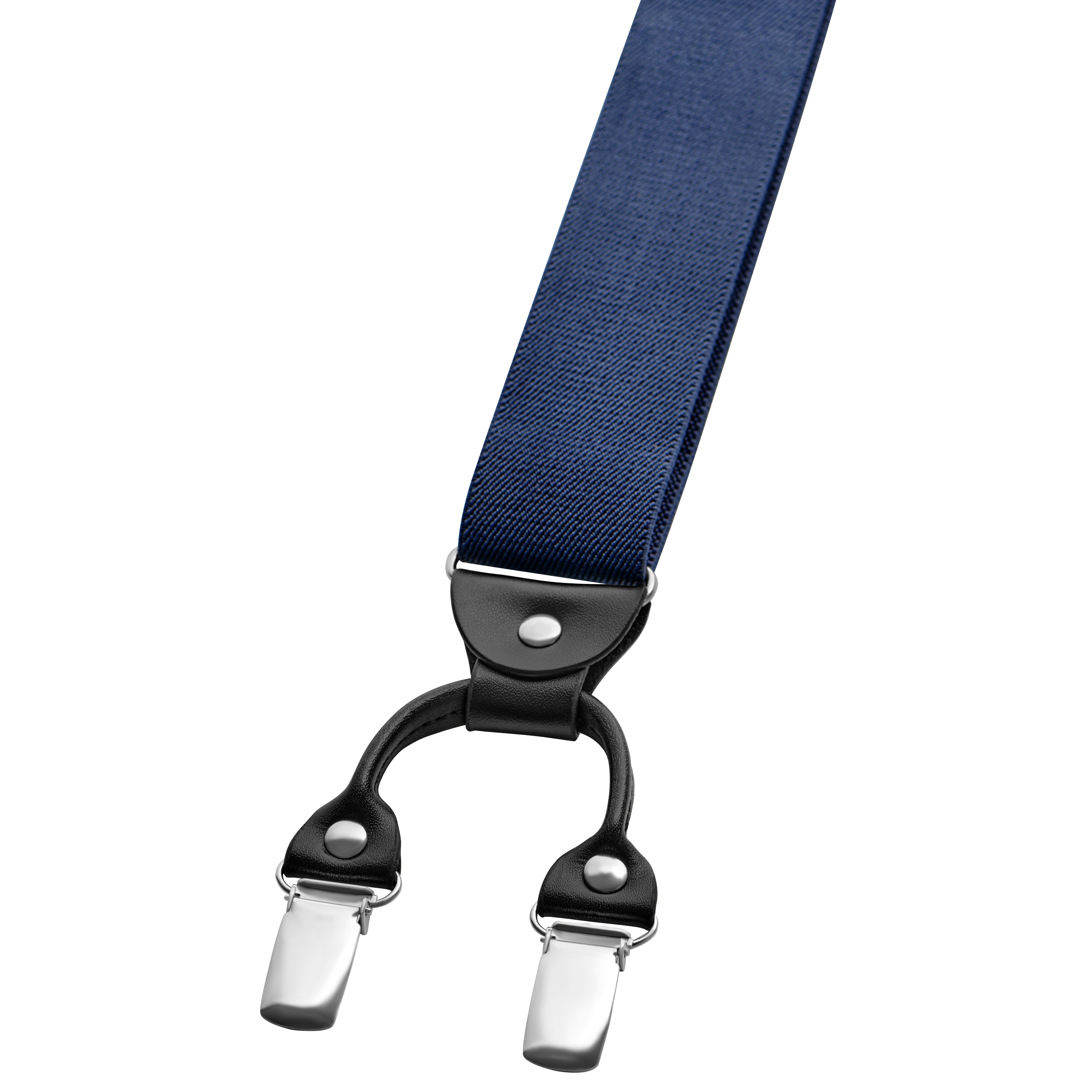 Vexel | Breite tiefblaue Clip-on X-Back Hosenträger - 3