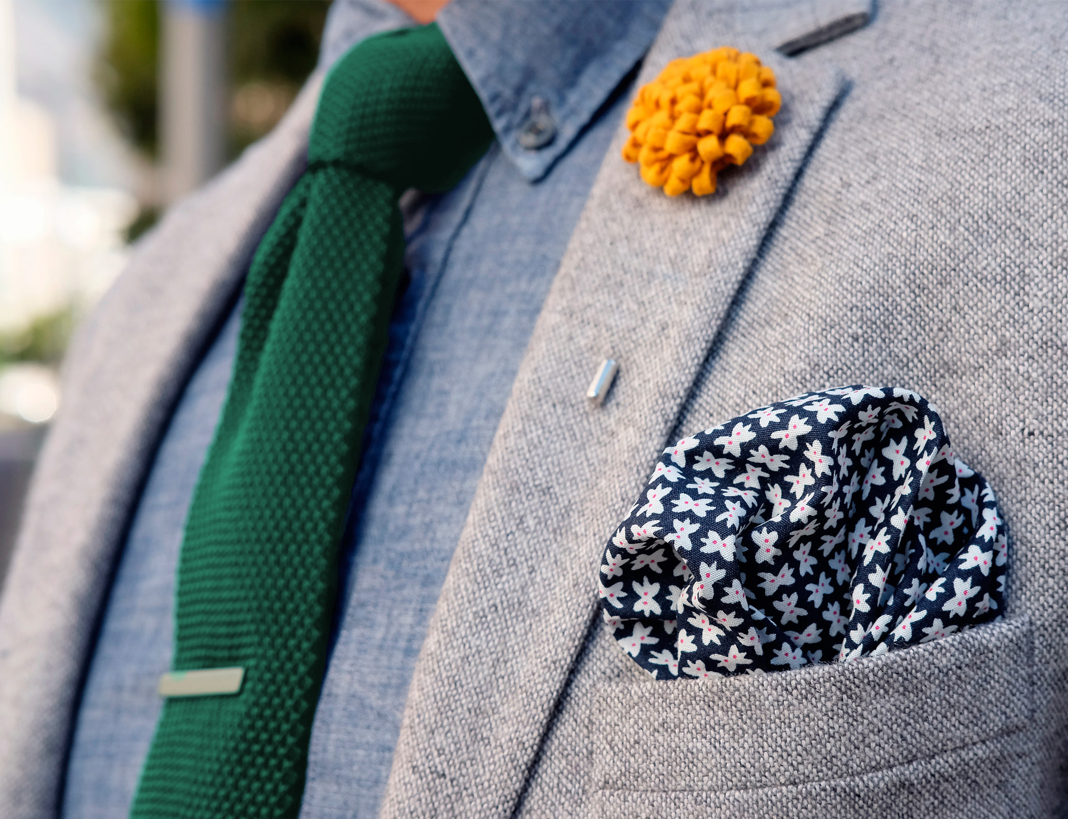 Pine Green Knitted Tie - 4