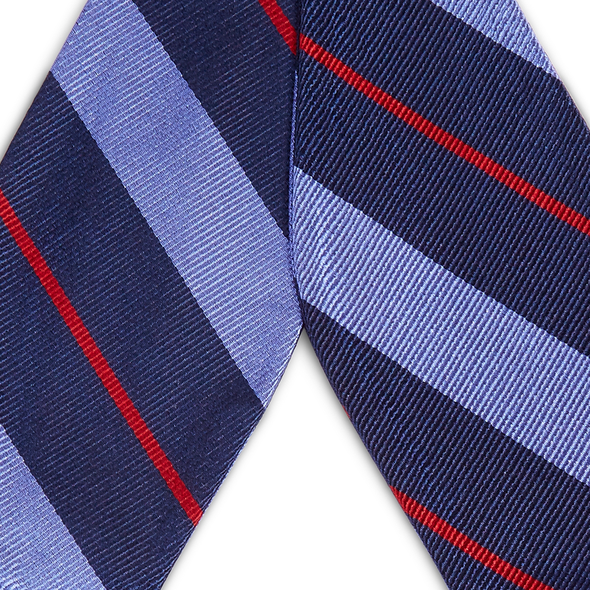 Pasteļzila un sarkana svītrojuma tauriņš ar aizdari - 2