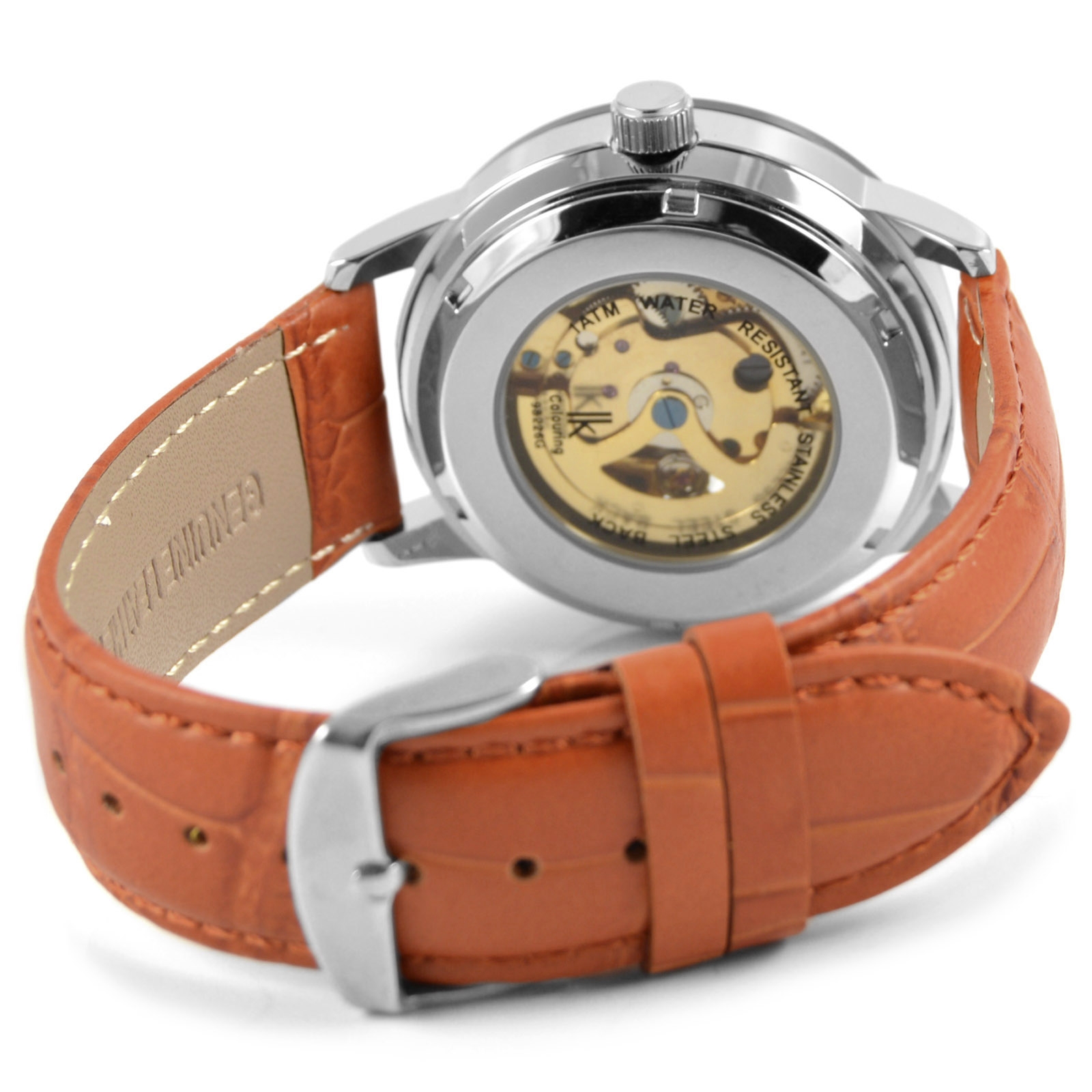 Brown Leather Rolat Watch - 5