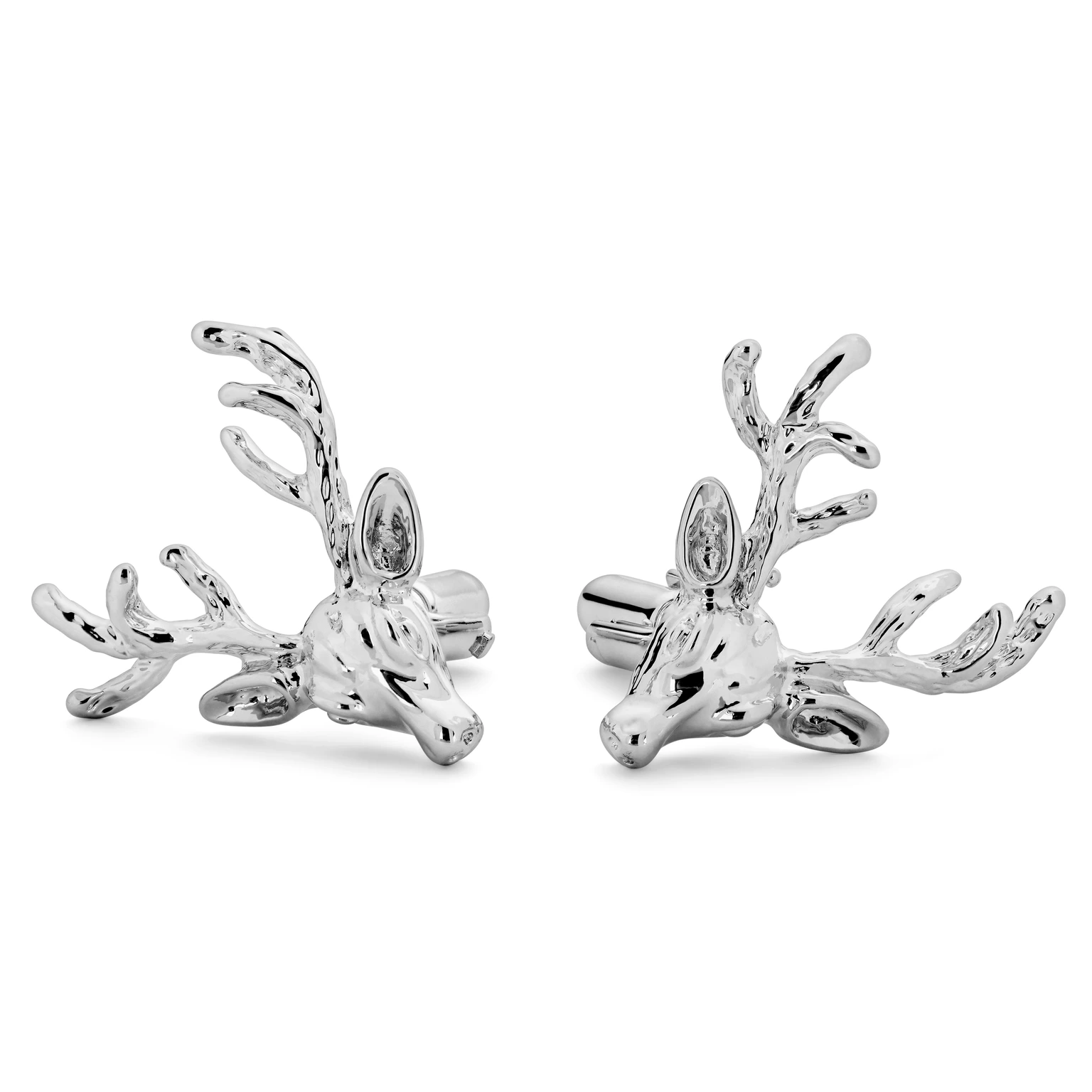 Zoikos | Silver-Tone Deer Cufflinks Zoikos | Silver-Tone Deer Cufflinks