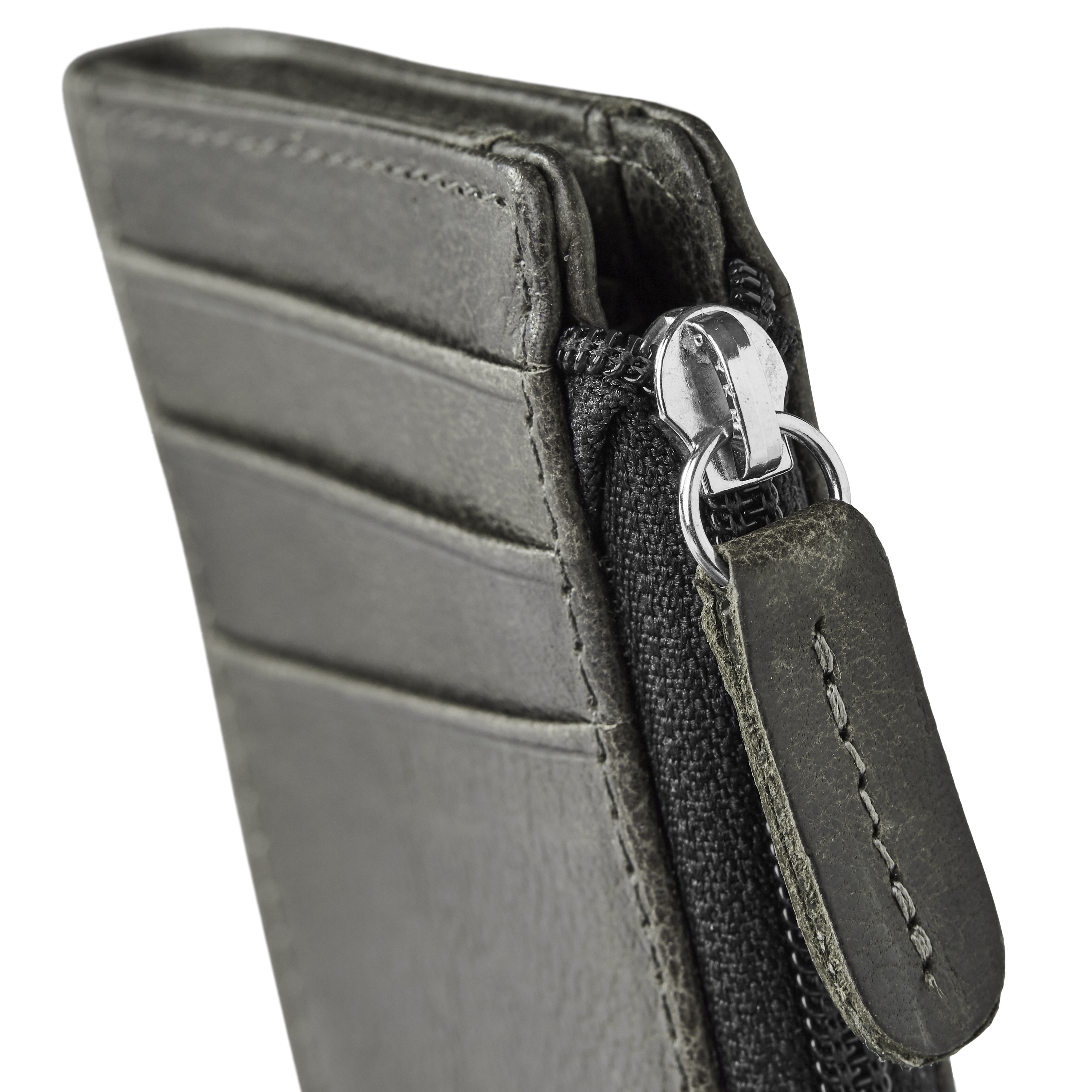 Casual Brown-Grey RFID Leather Wallet - 7