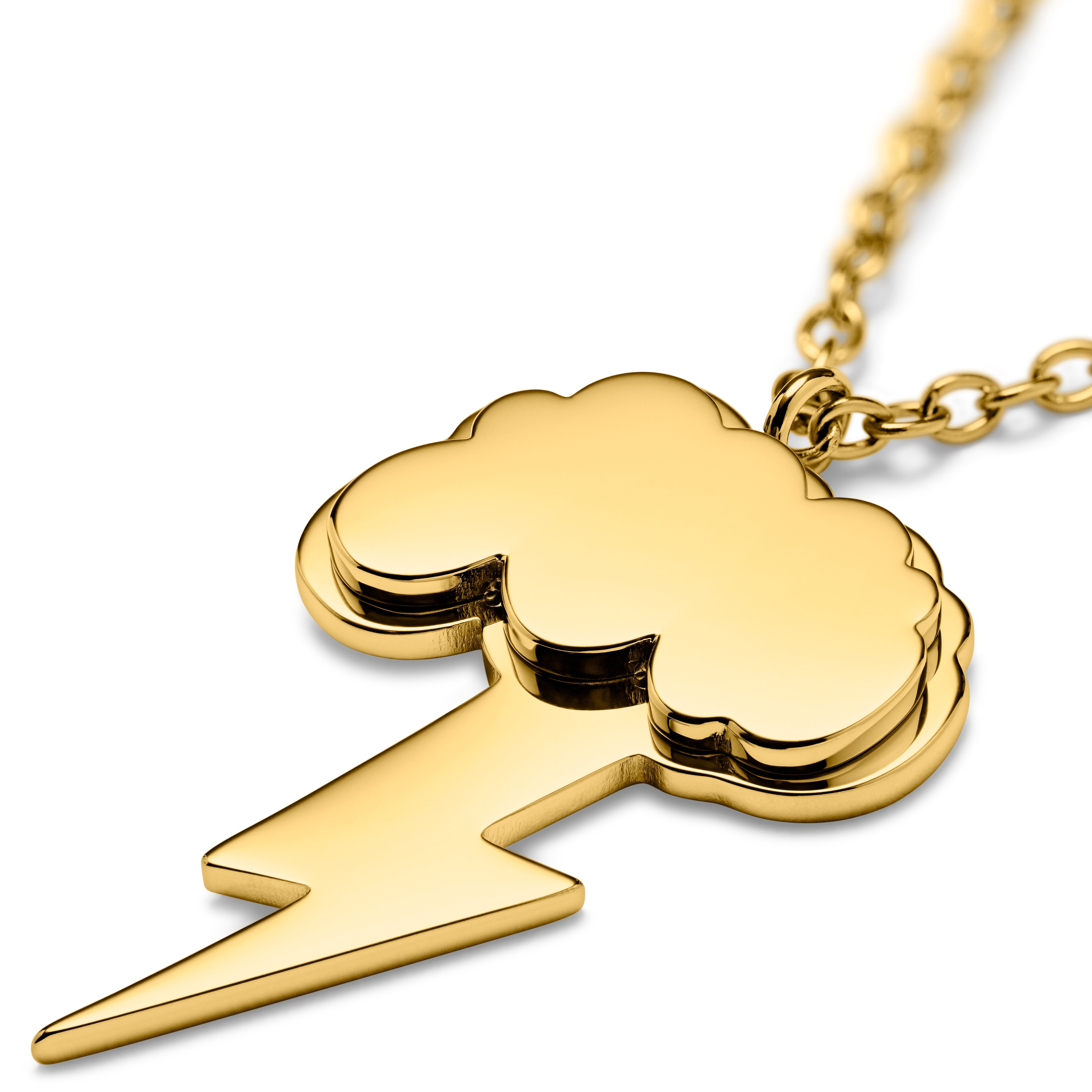 Jaygee | Collana con fulmine color oro - 3