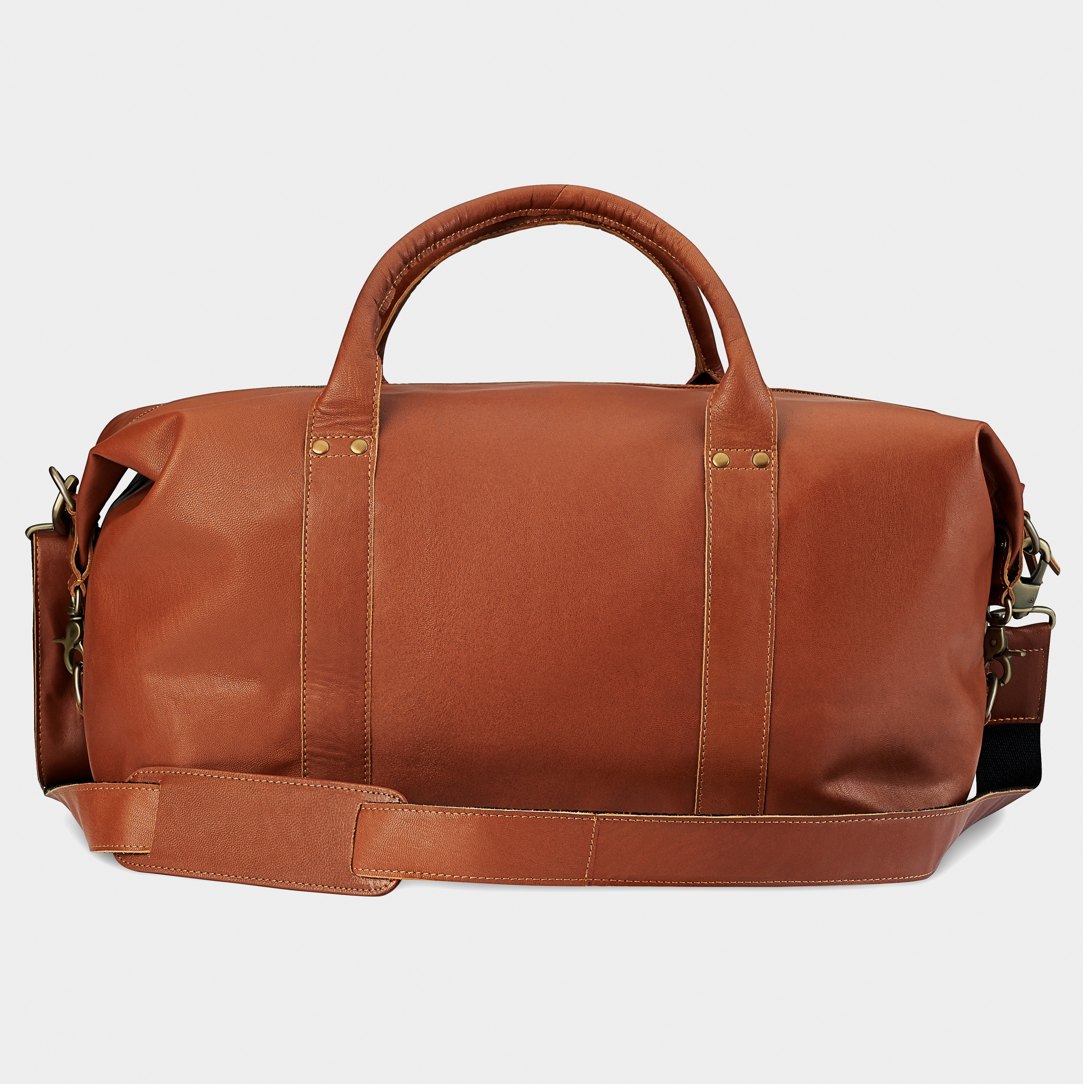 Fidei | Mokkakleurige Volnerf Geitenleren Weekendtas - 4