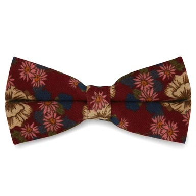 Burgunderrote Elegante Florale Fliege Burgunderrote Elegante Florale Fliege