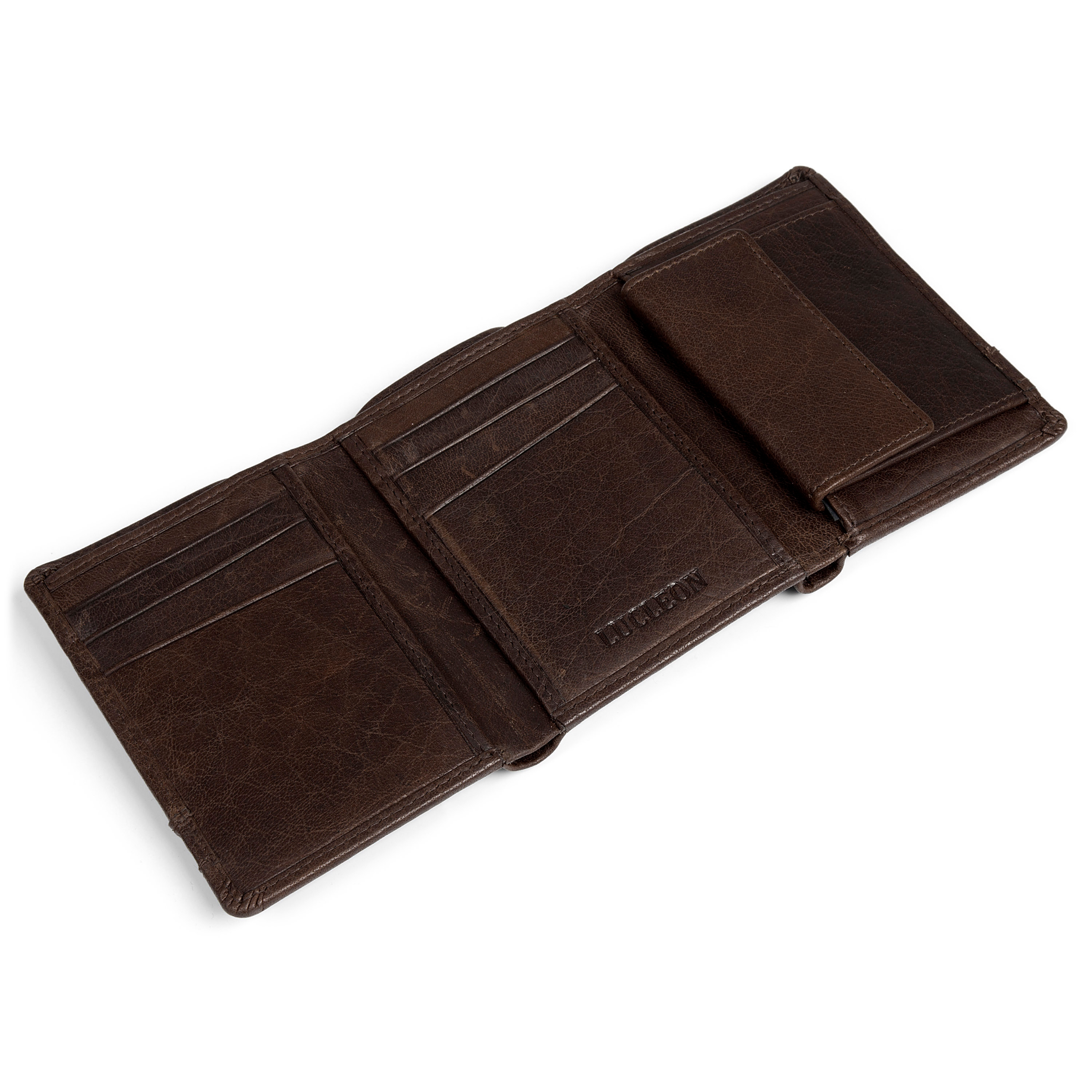Montreal Trifold Brown RFID Leather Wallet - 6