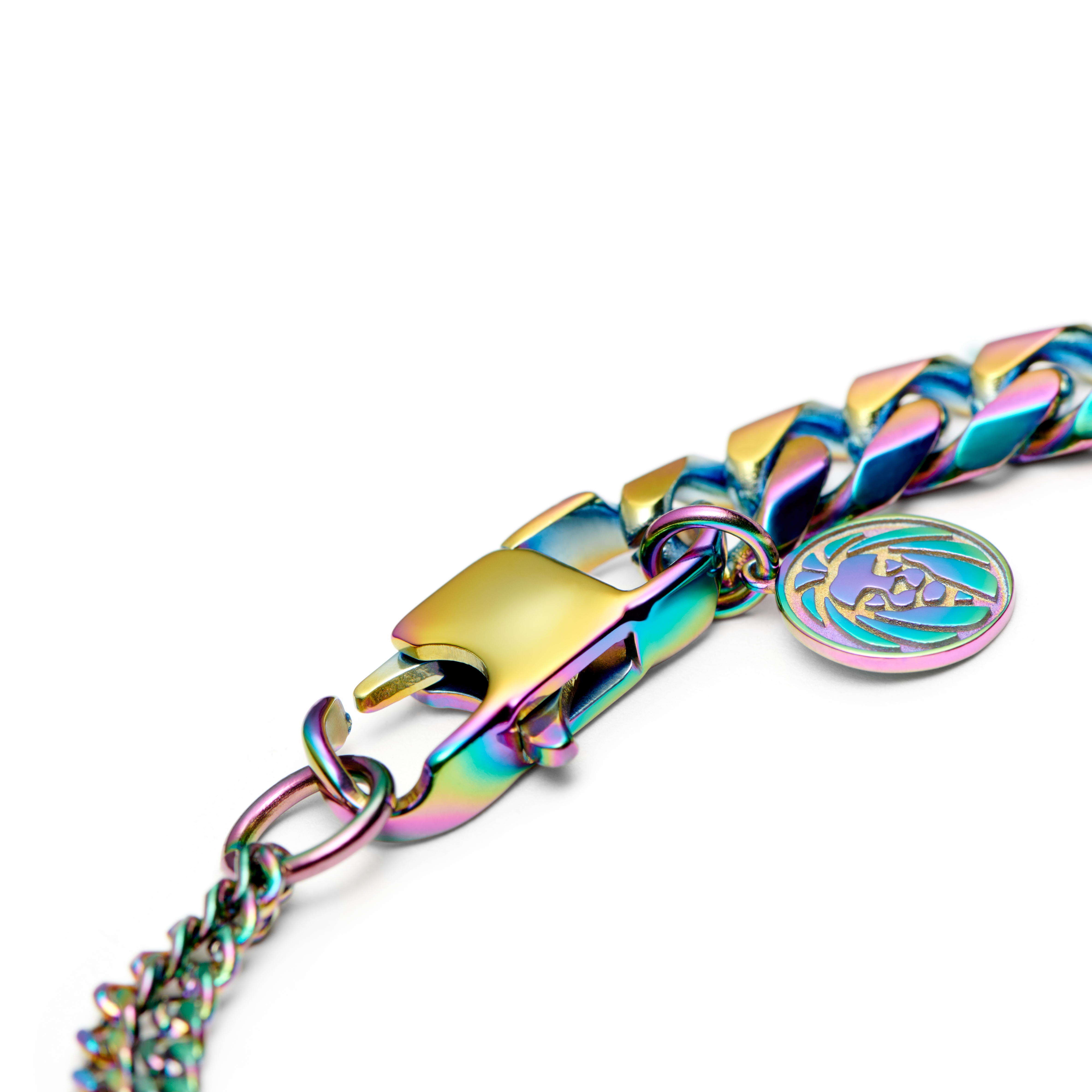 Lucleon Men's Engravable Amager Rainbow Cable Chain Bracelet