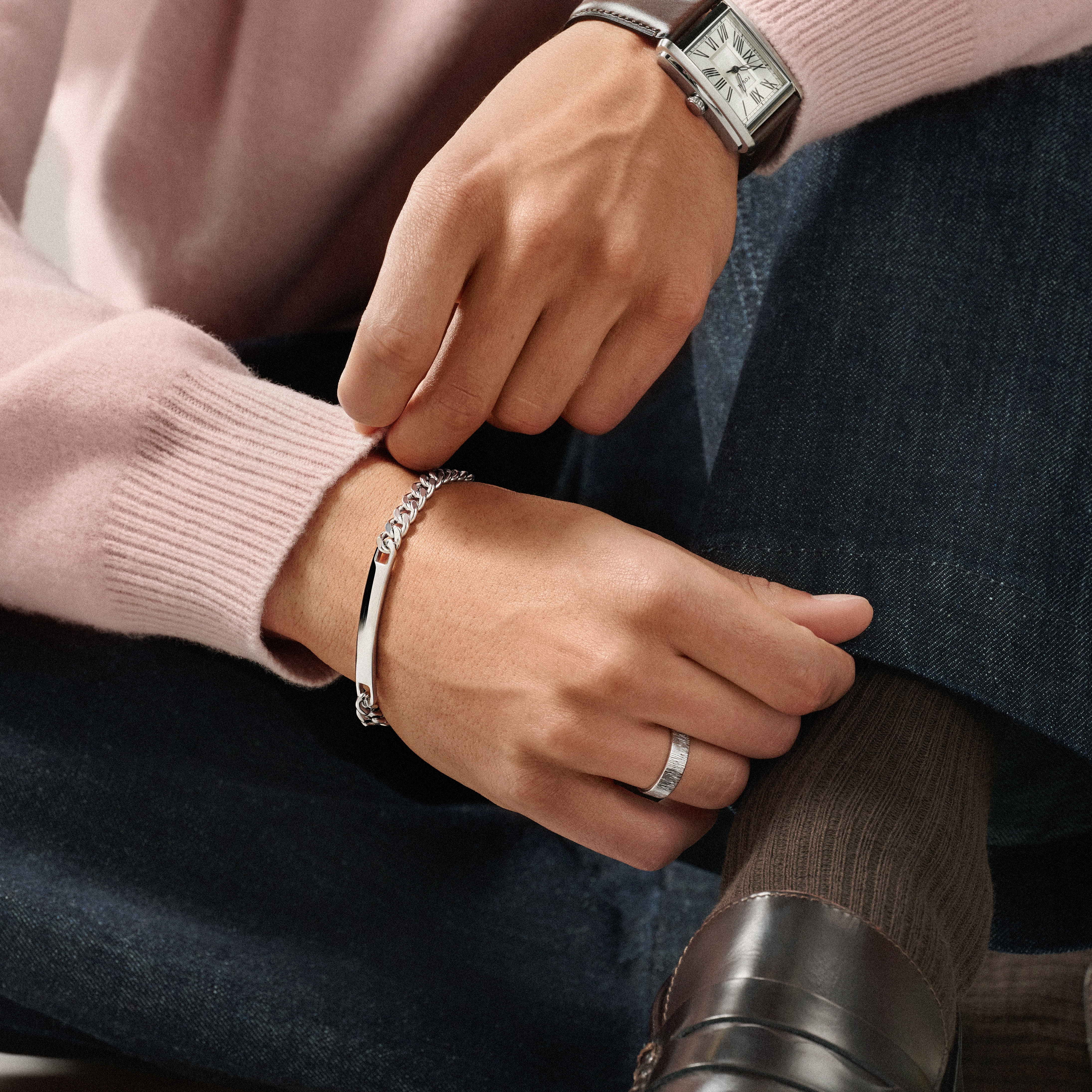 Argentia | 925s | 7mm Rhodium-Plated Sterling Silver ID Bracelet - 2