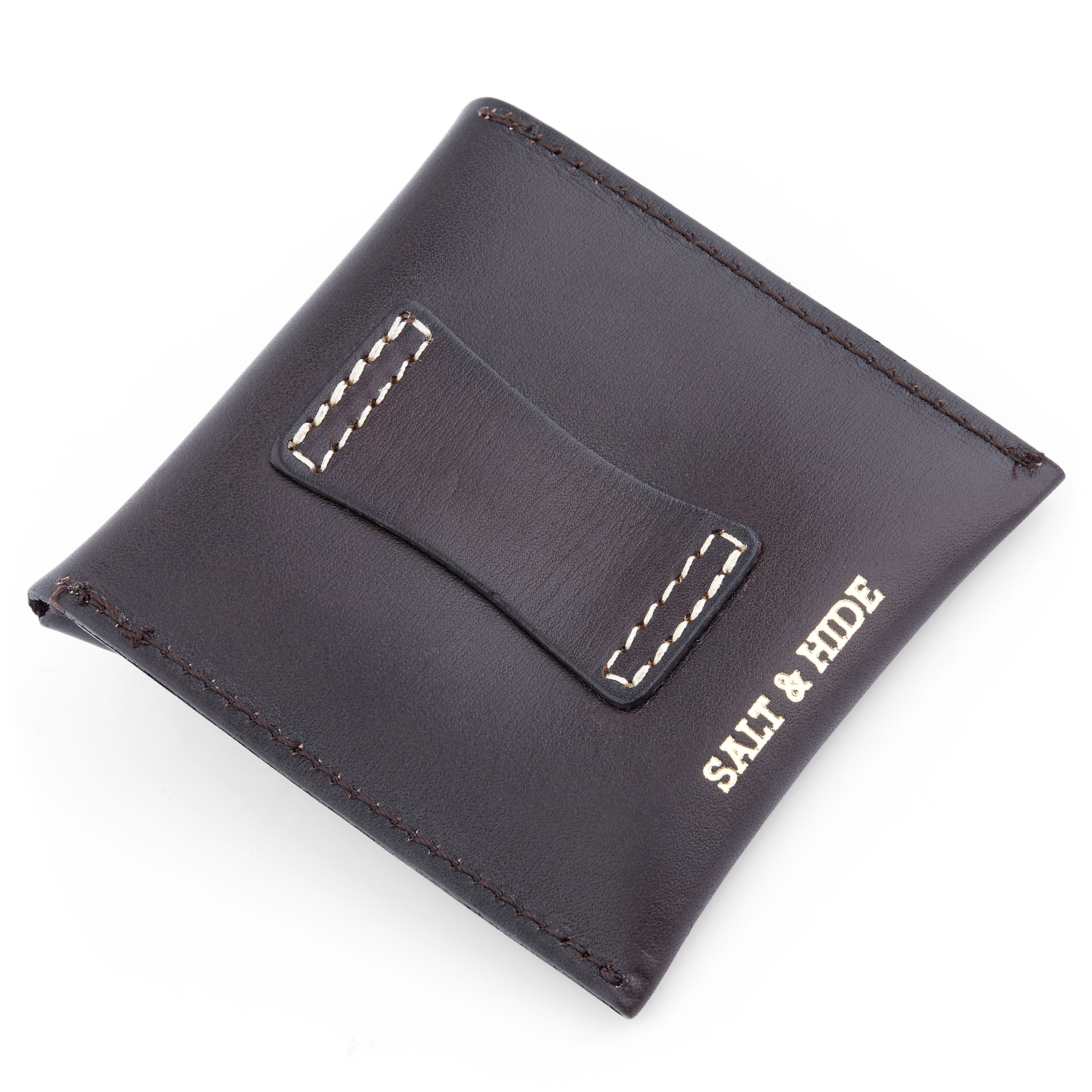 Walnootkleurige Lederen Muntbuidel - 5