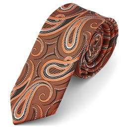Paisley Krawatte In Herbst Bronze